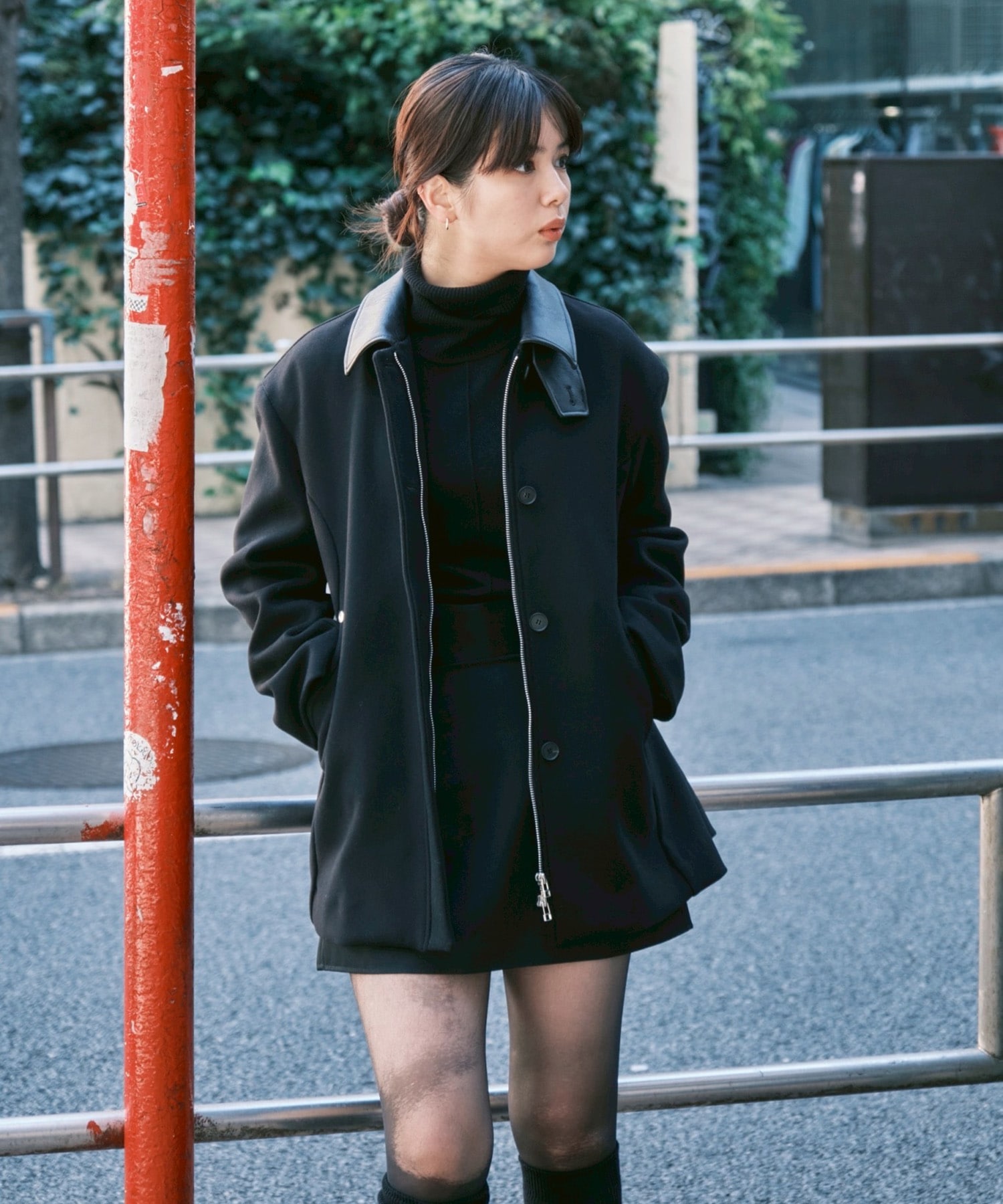 SHORT ZIP UP COAT CONZ