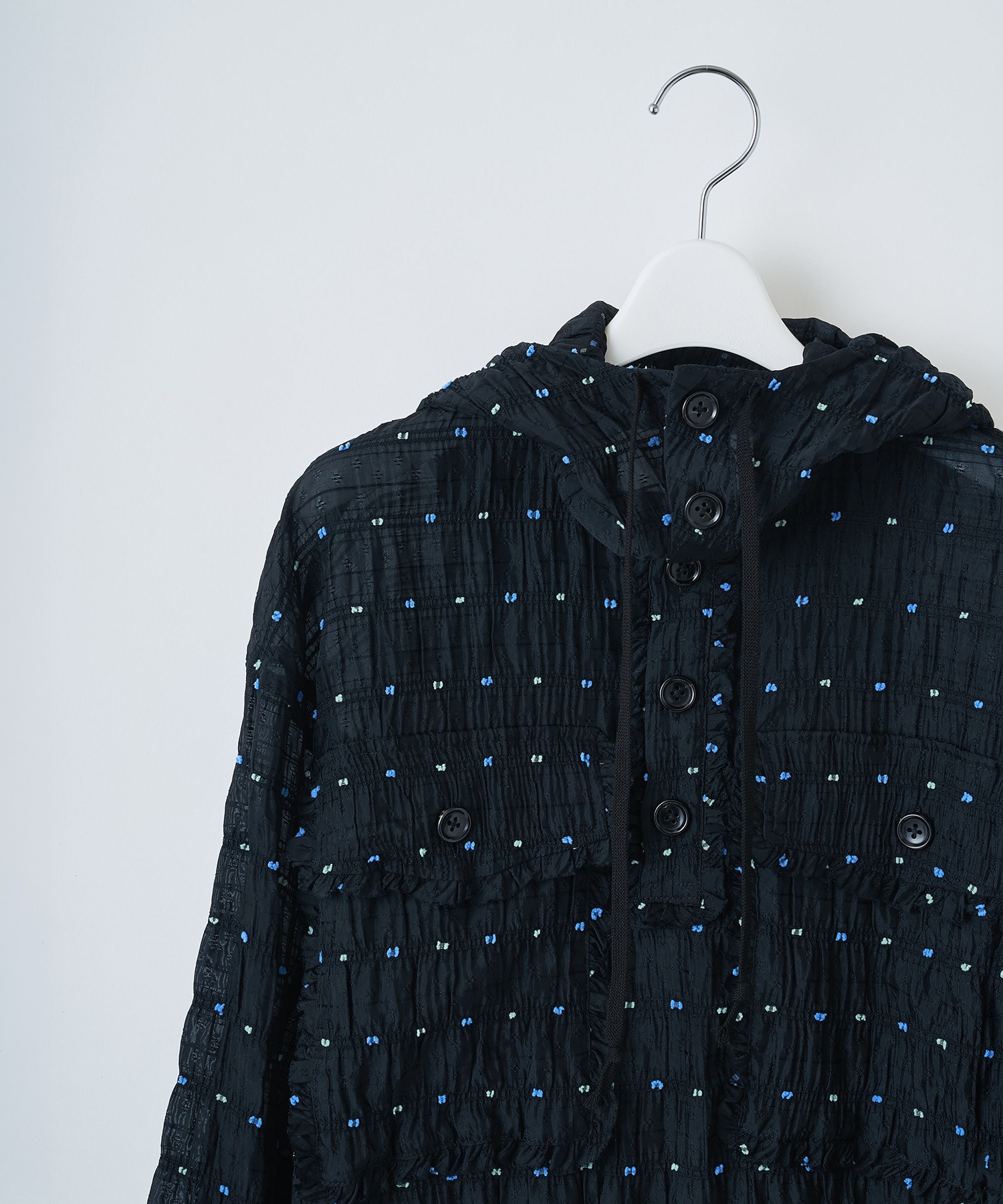 Original jacquard anorak hoodie naokitomizuka