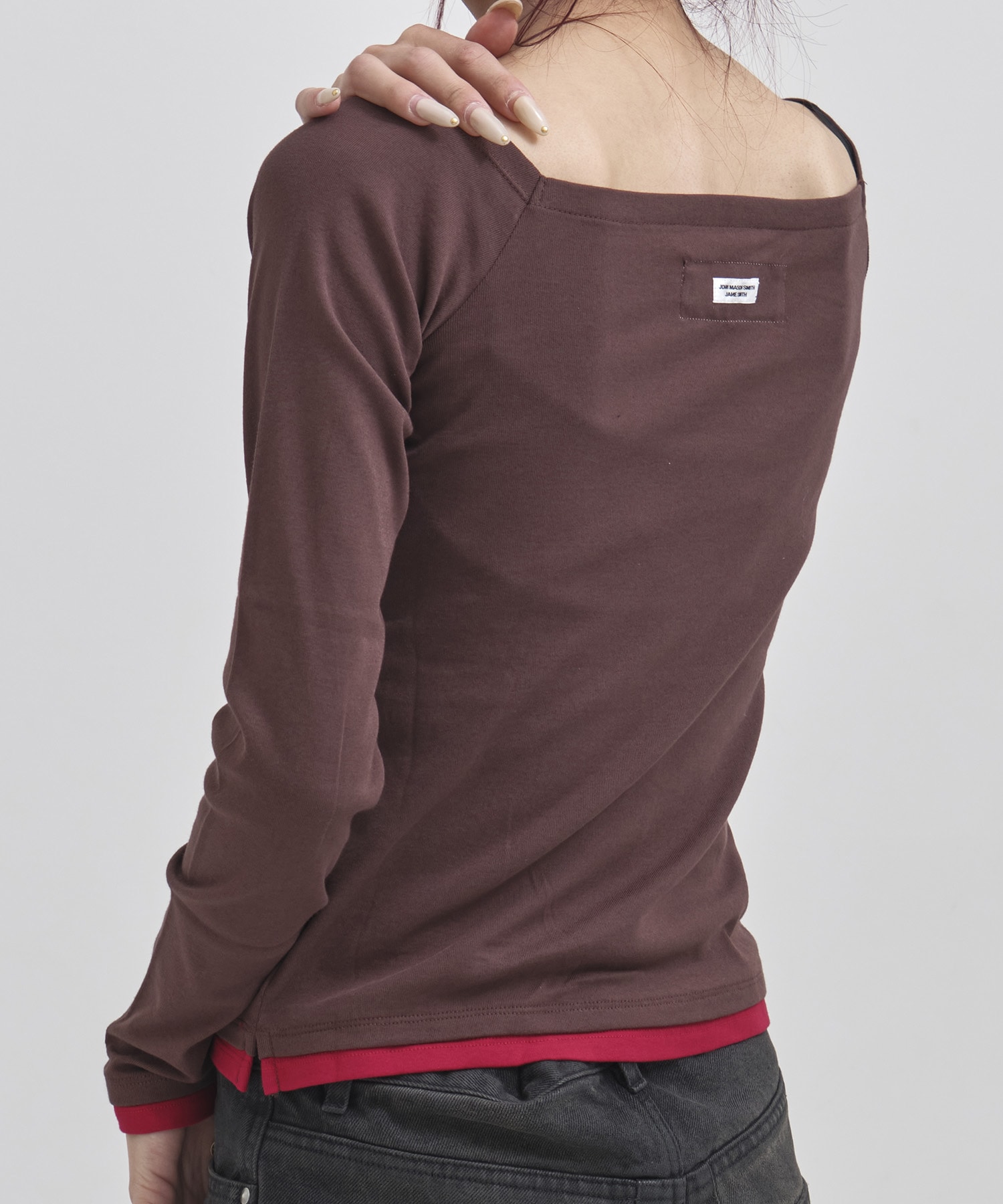 COTTON OFF SHOULDER LAYERED PULLOVER JANE SMITH