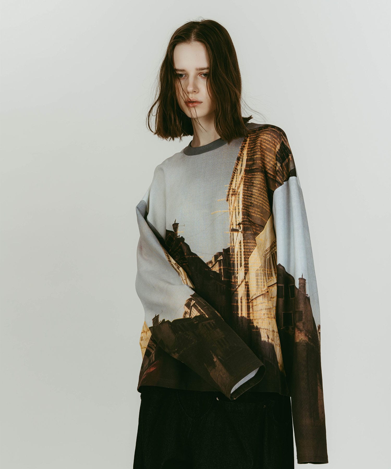 scenery print long sleeve tee Knuth Marf