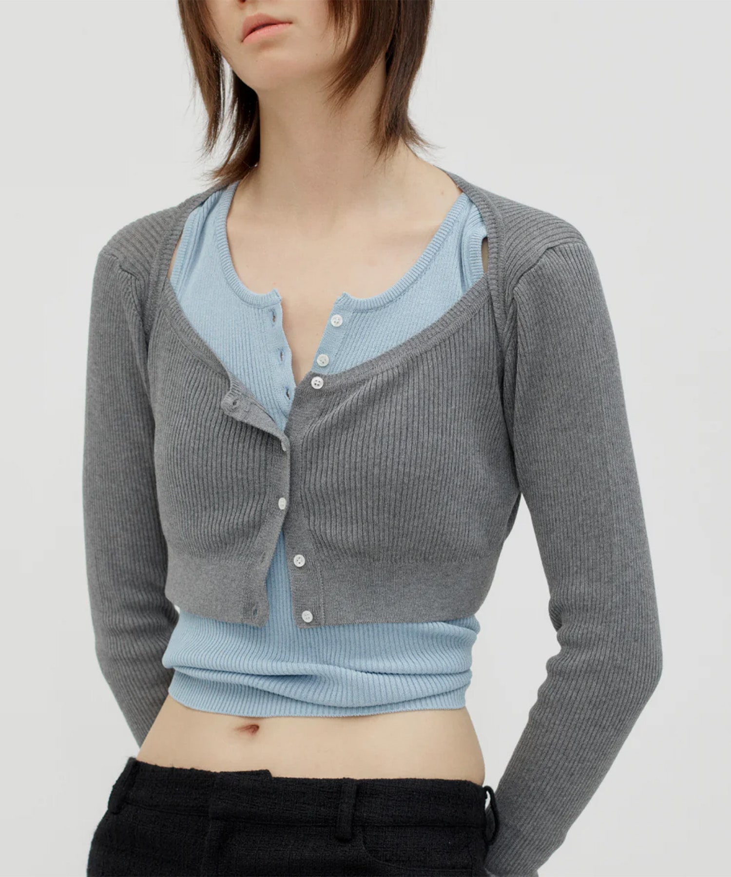 Layered Rib Knit BASICKS