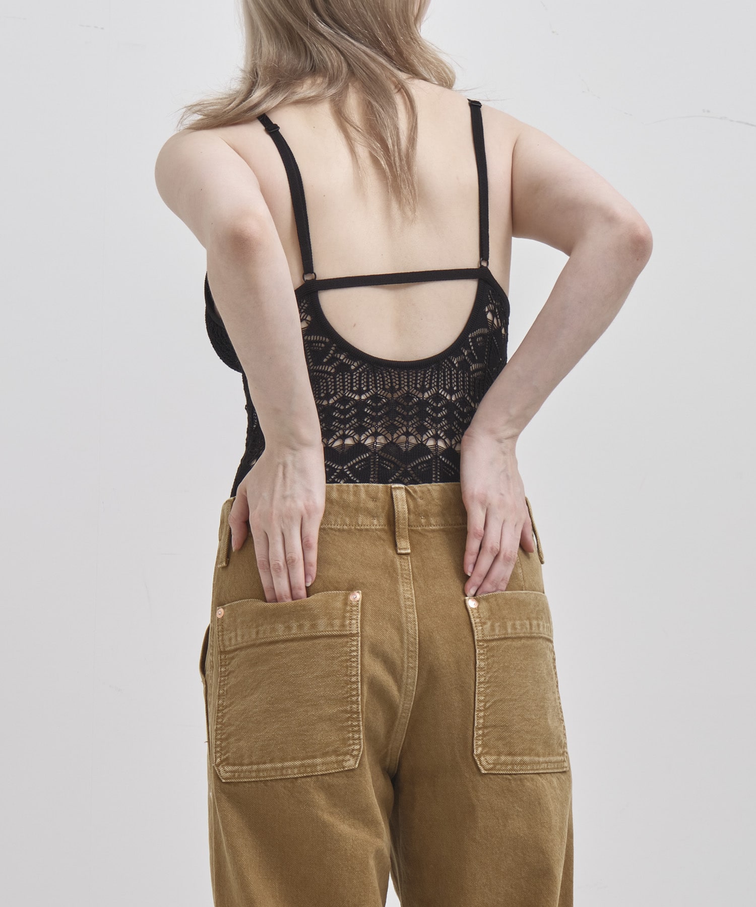 openwork bodysuit OPEN SESAME CLUB