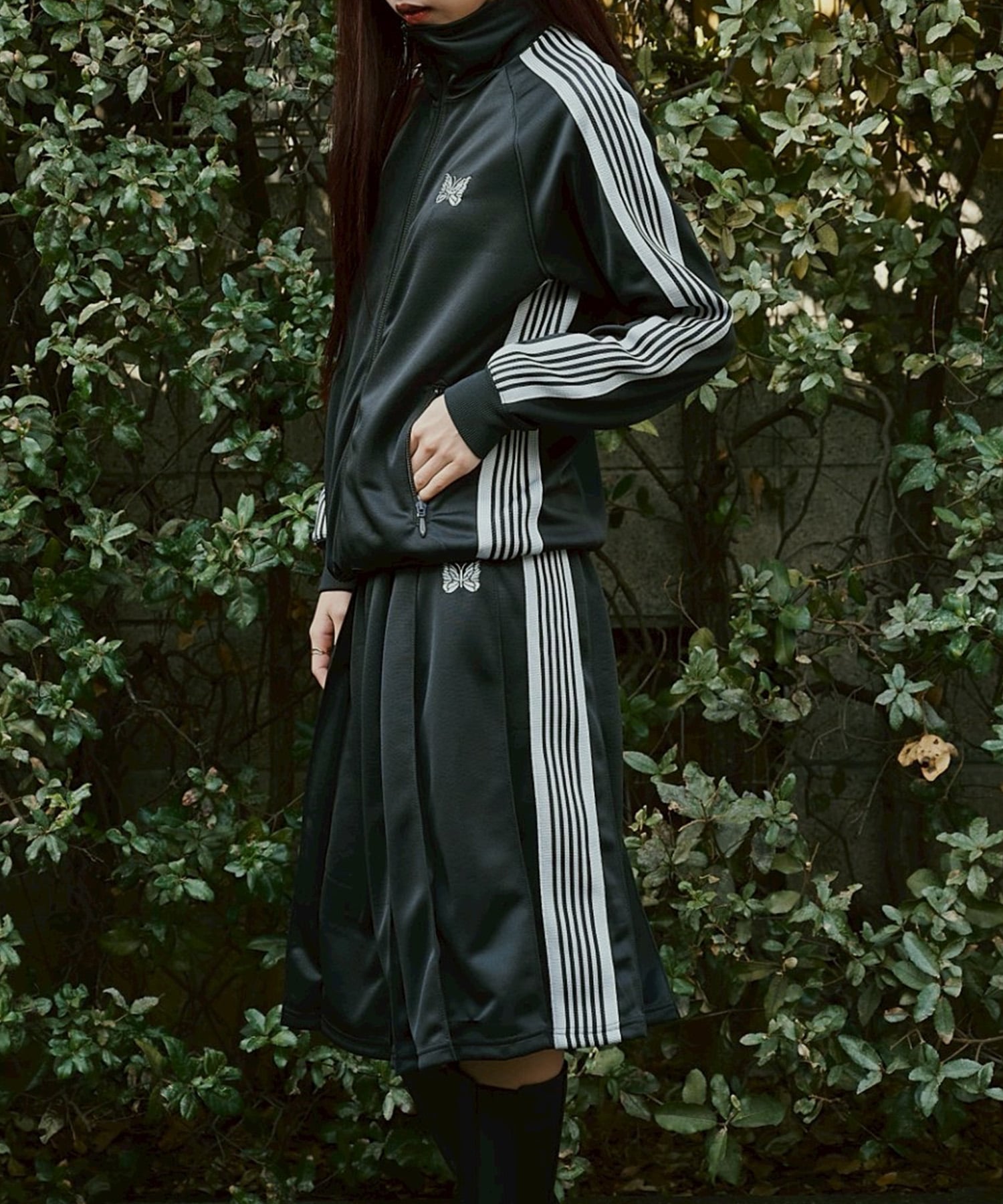 Pleated Track Skirt - Poly Smooth Needles