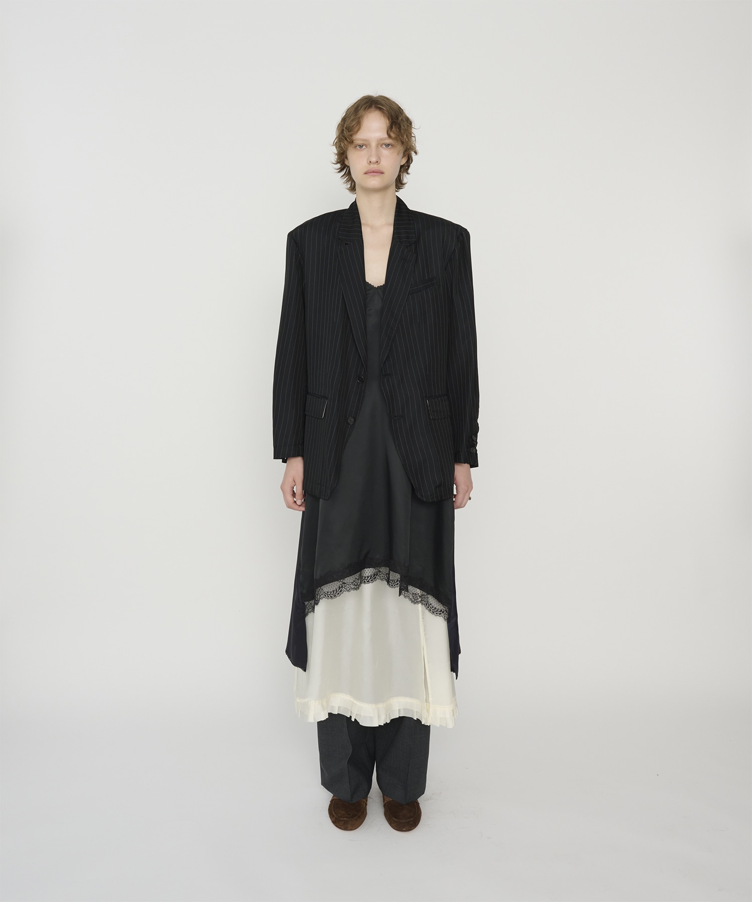 WASHED CUPRO OVERSIZED 2B TAILORED JACKET JANE SMITH