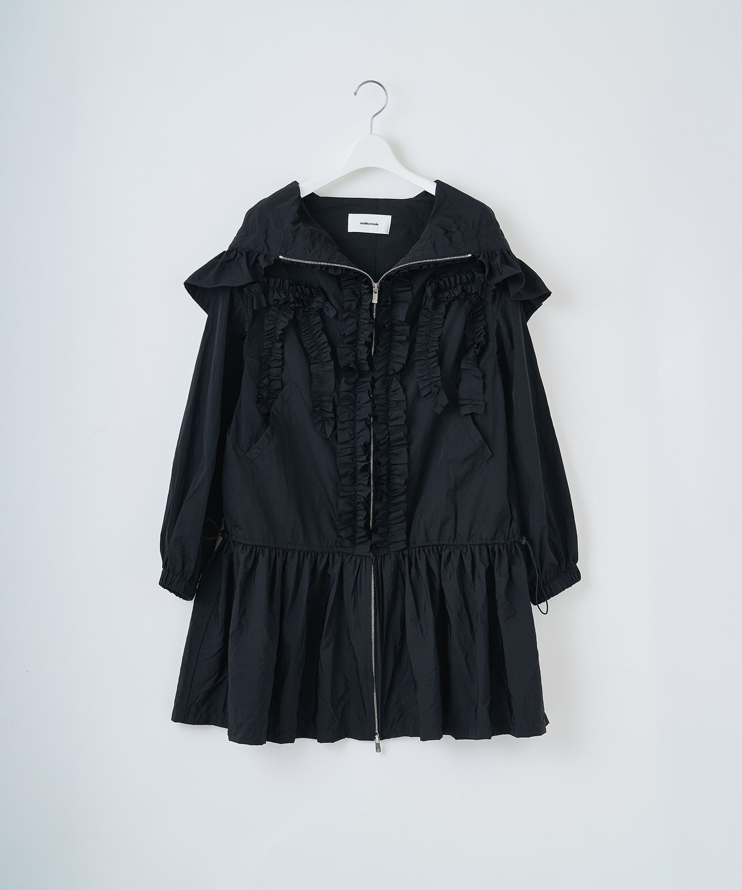 Nylon frilled mountain parka naokitomizuka