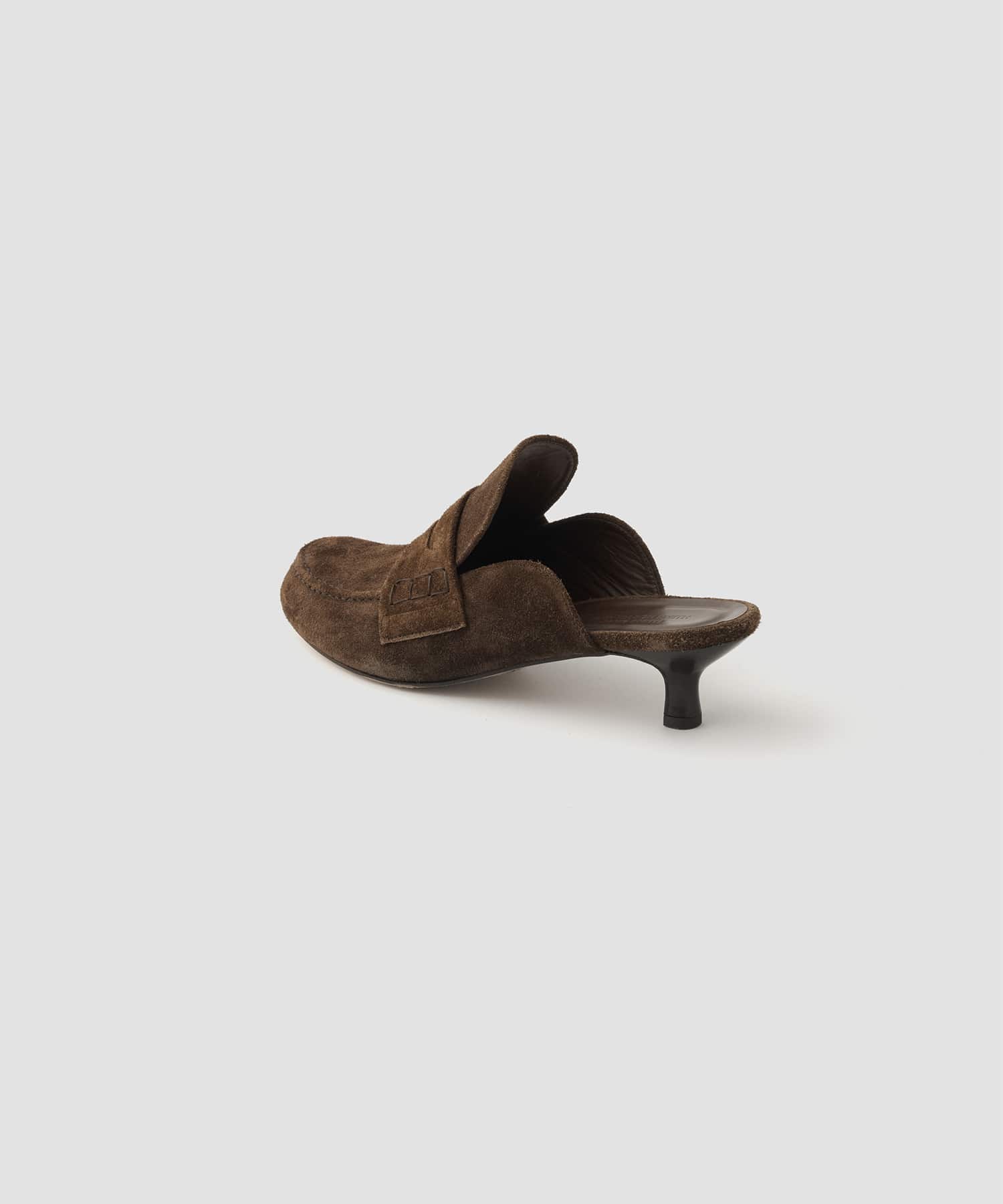 COW SUEDE LEATHER LOAFER MULE JANE SMITH