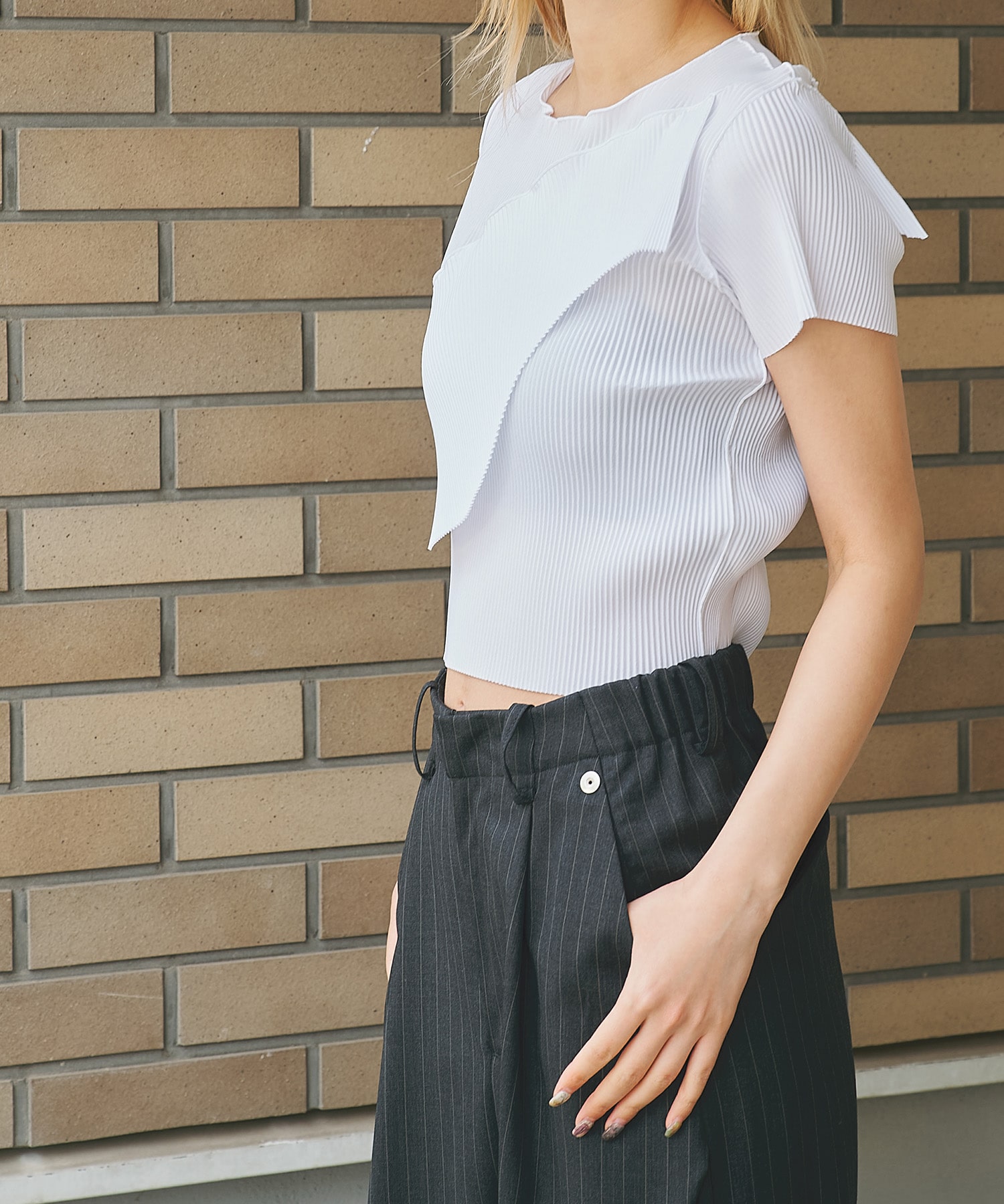 TODO WAVE TINY TOP SHORT SLEEVE kotohayokozawa