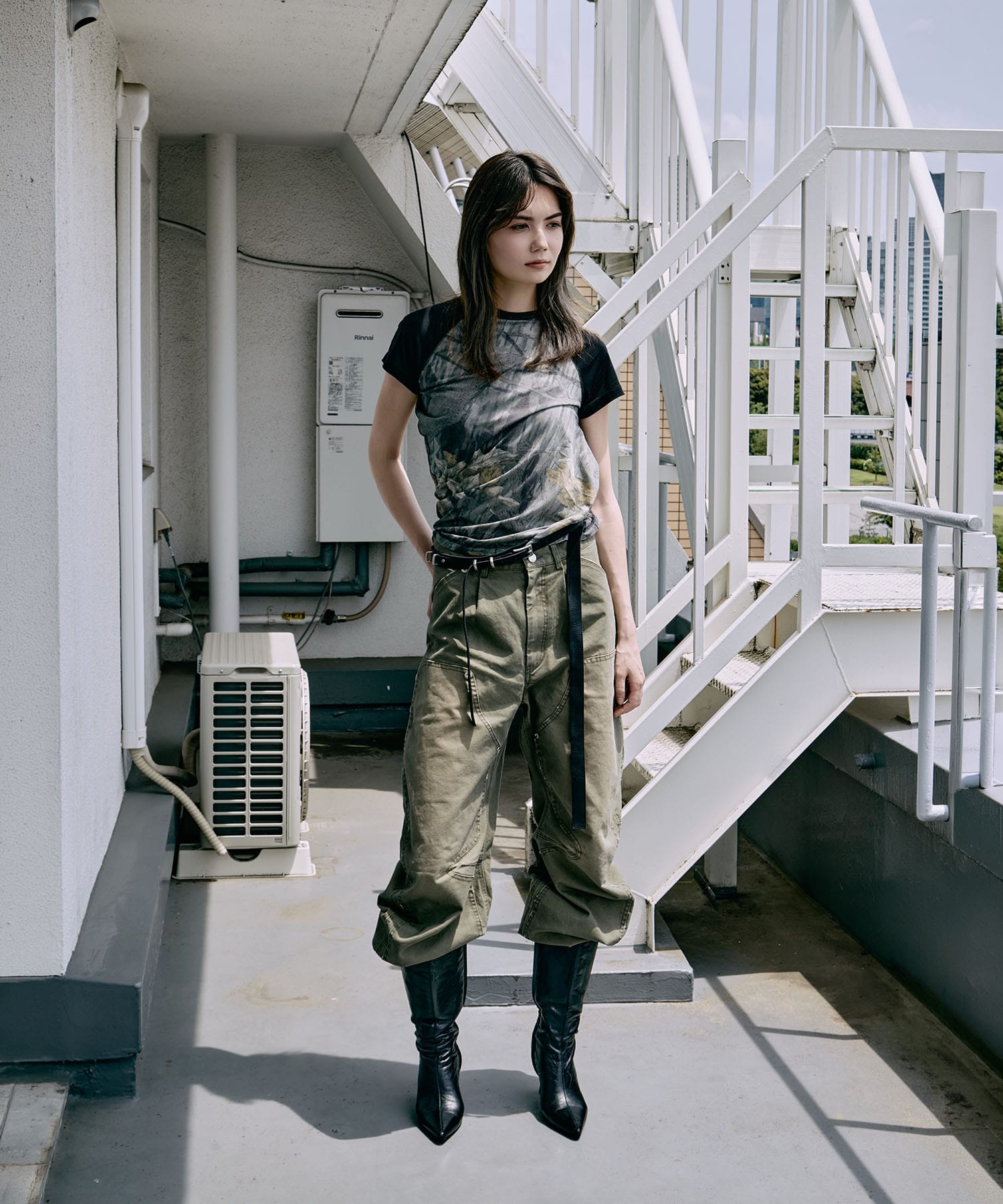 Cotton Silk Raglan Short Sleeve INSCRIRE