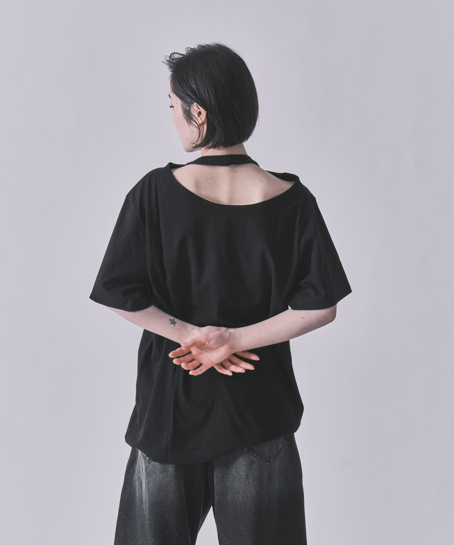 Raffy Gauze 2-Way T-Shirt INSCRIRE