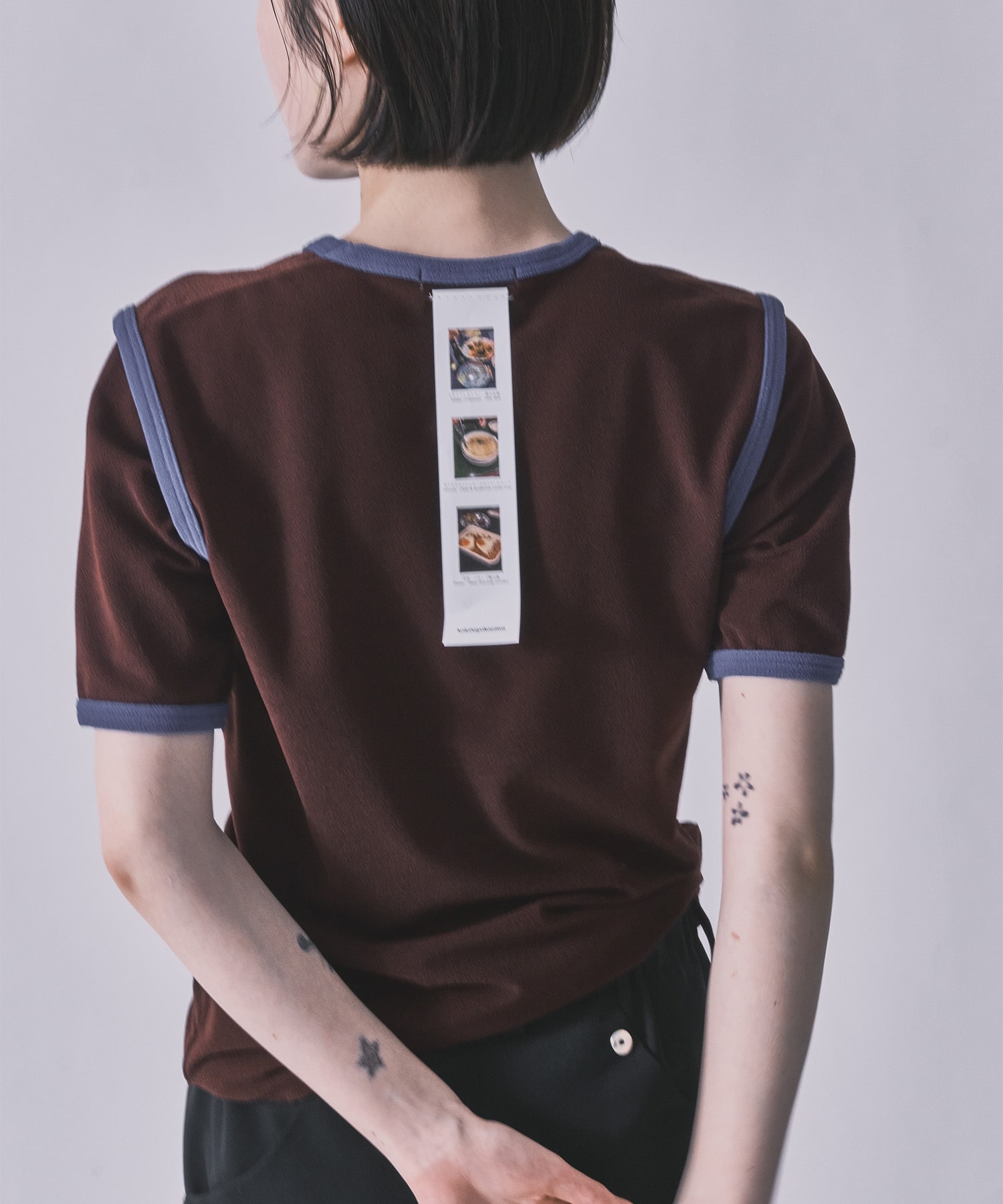 STRETCH PILE RINGER TEE kotohayokozawa