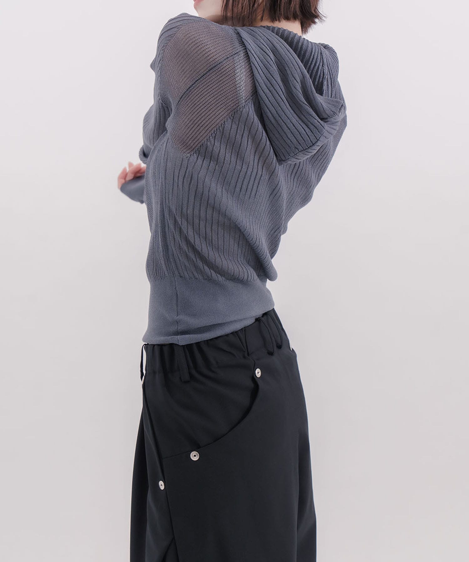 rib slim hoodie CONZ