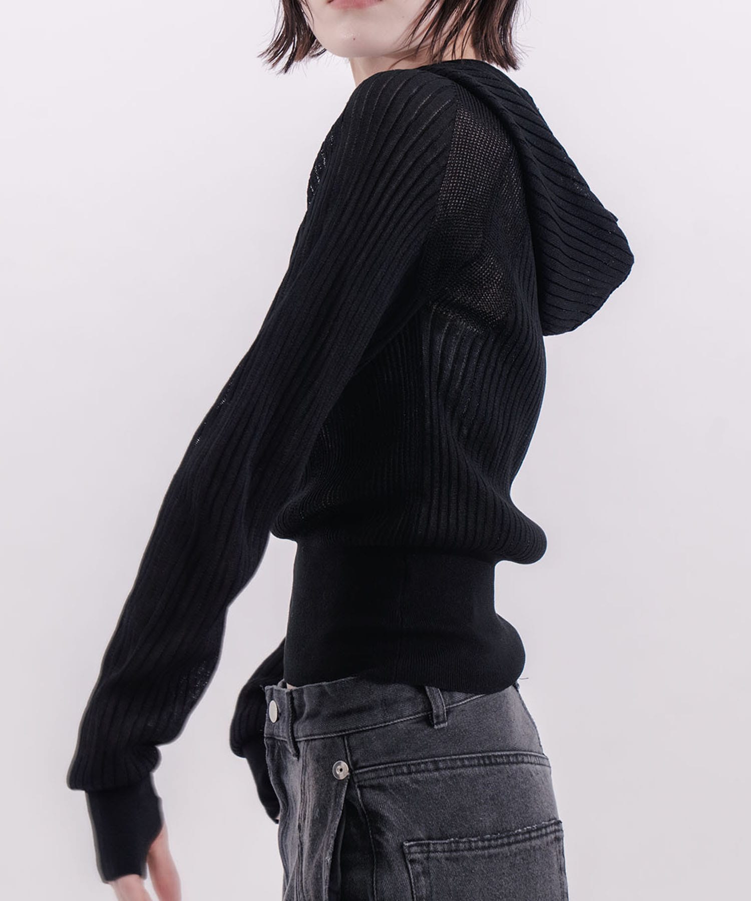 rib slim hoodie CONZ
