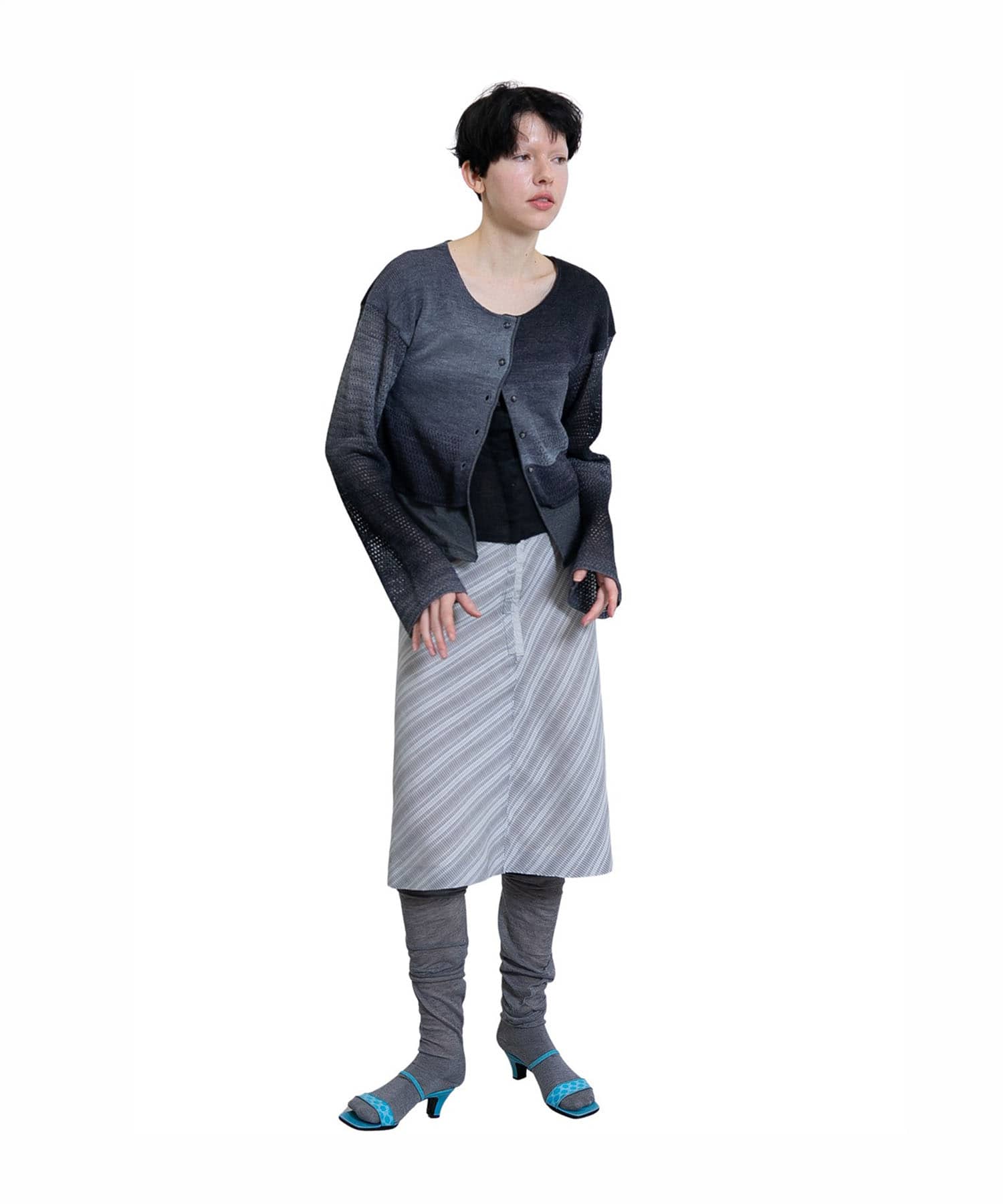 Double T-Layered Knit Cardigan PERVERZE