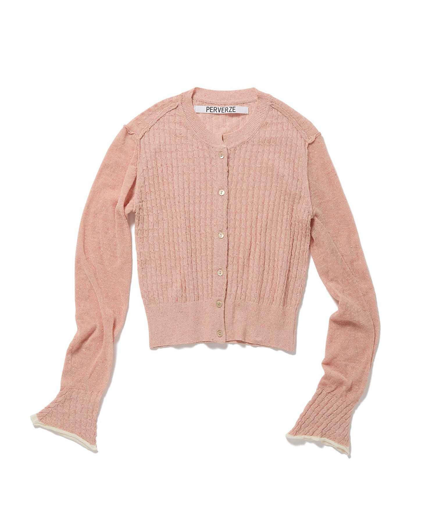 Silk Thin Cable Knit Cardigan PERVERZE