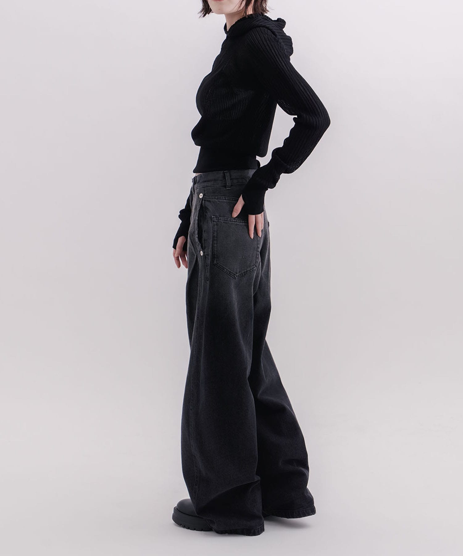 dark wash curve denim deep blue CONZ