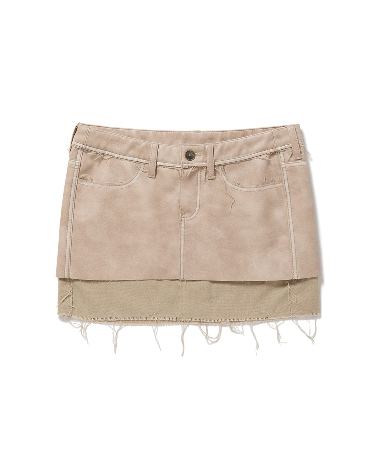 Washed Leather Mini Skirt PERVERZE