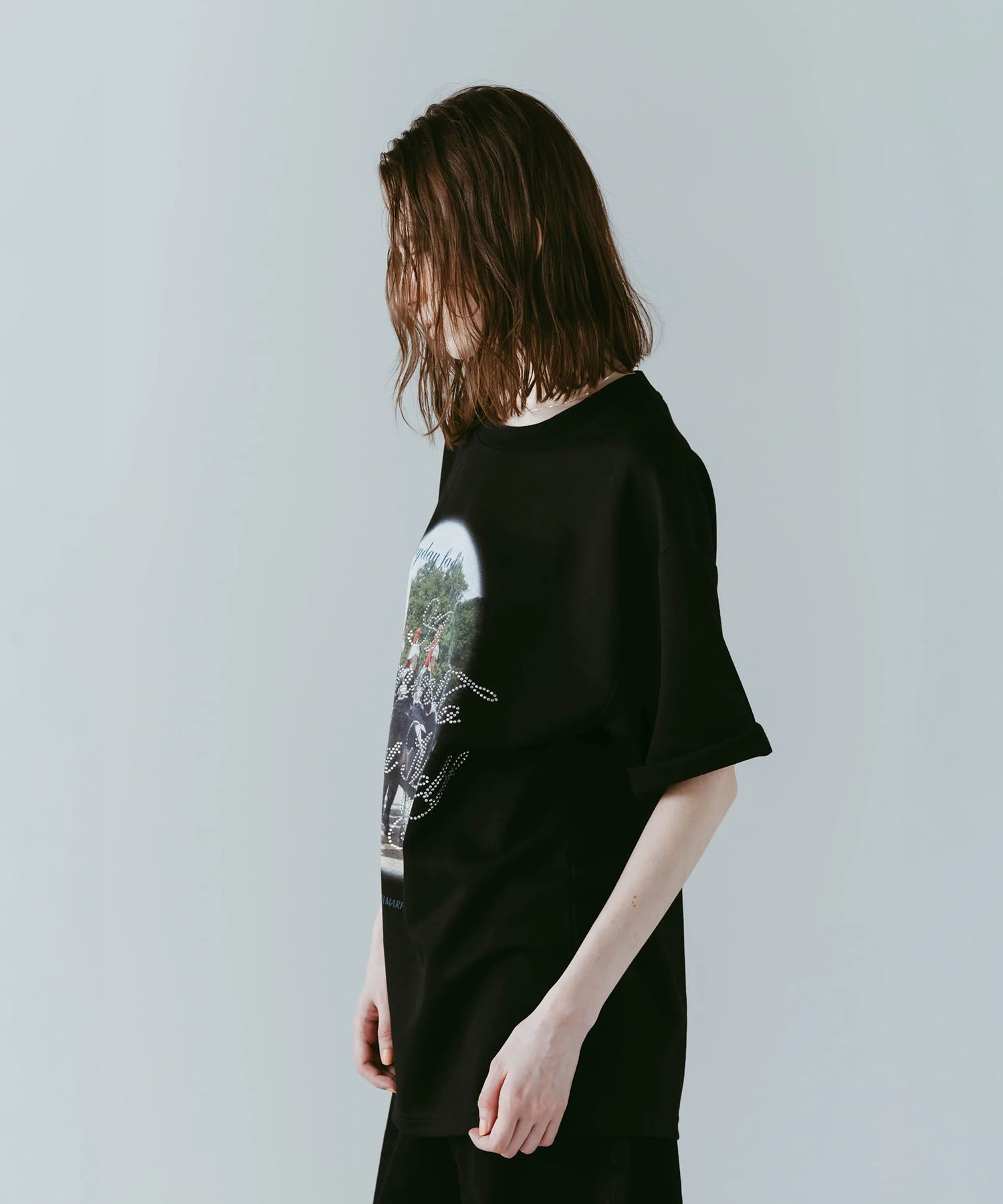 rhinestone graphic tee(unisex) Knuth Marf