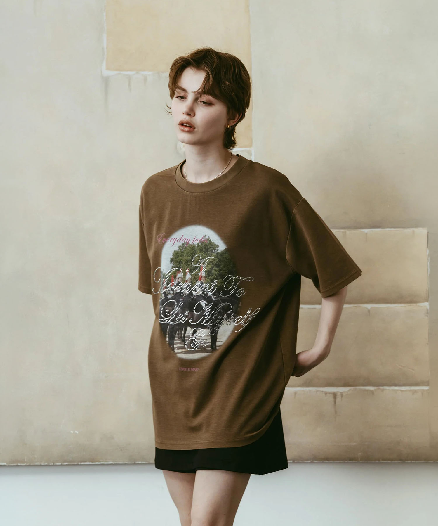 rhinestone graphic tee(unisex) Knuth Marf