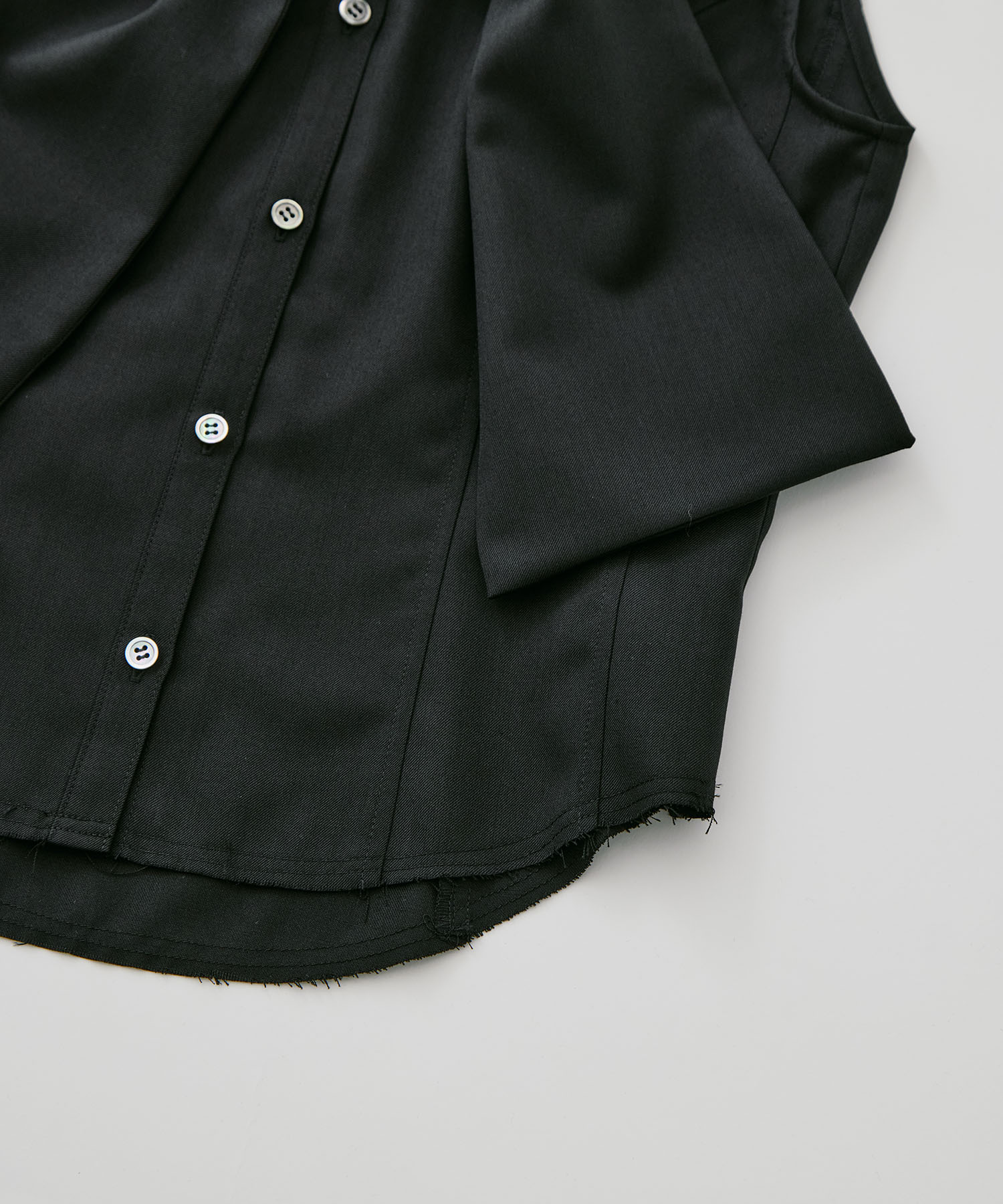 tied sleeve-less shirt CONZ