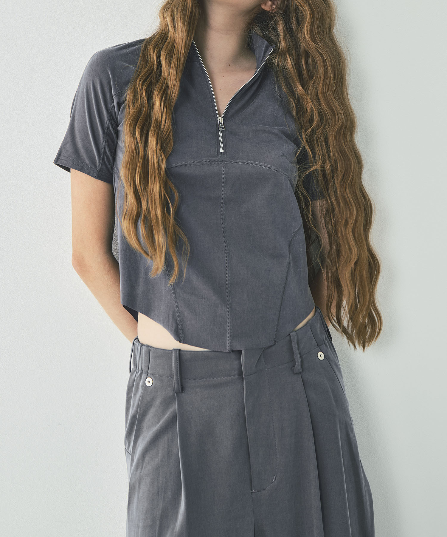 half zip fitted top CONZ