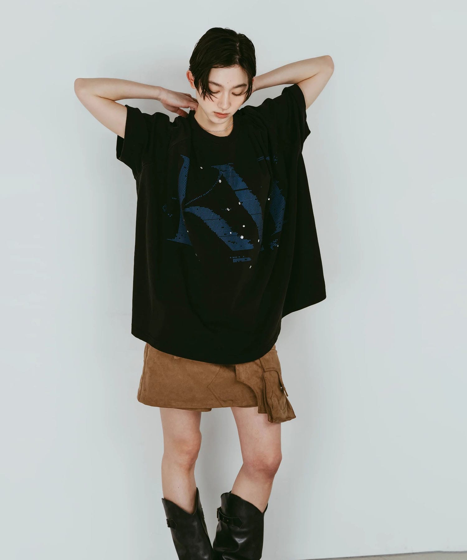 tuck detail oversized tee(unisex) Knuth Marf