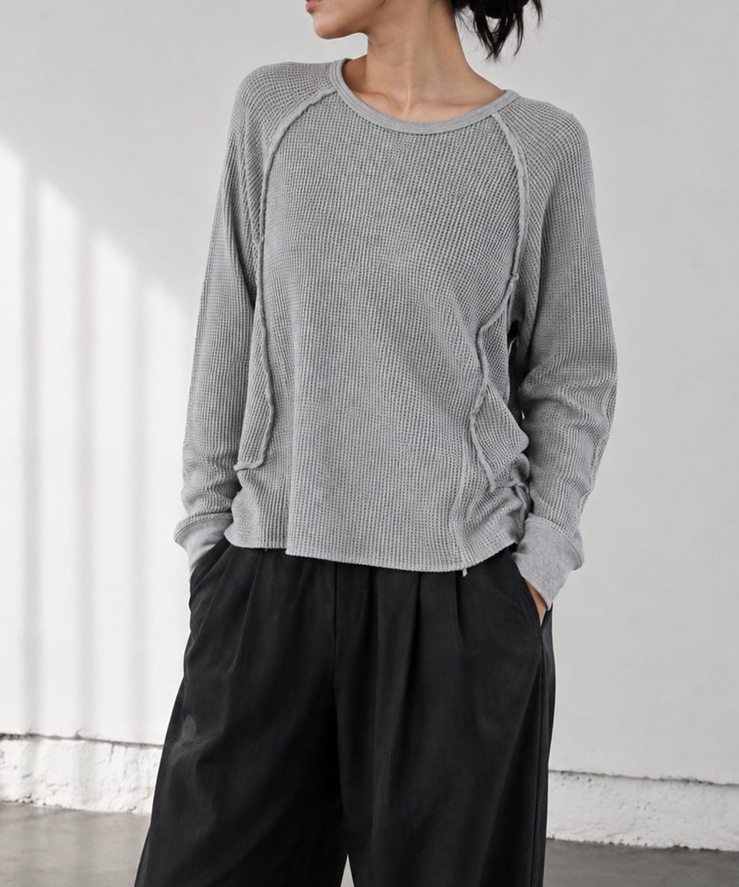 WAFFLE THERMAL LONG SLEEVE TSHIRT NVRFRGT