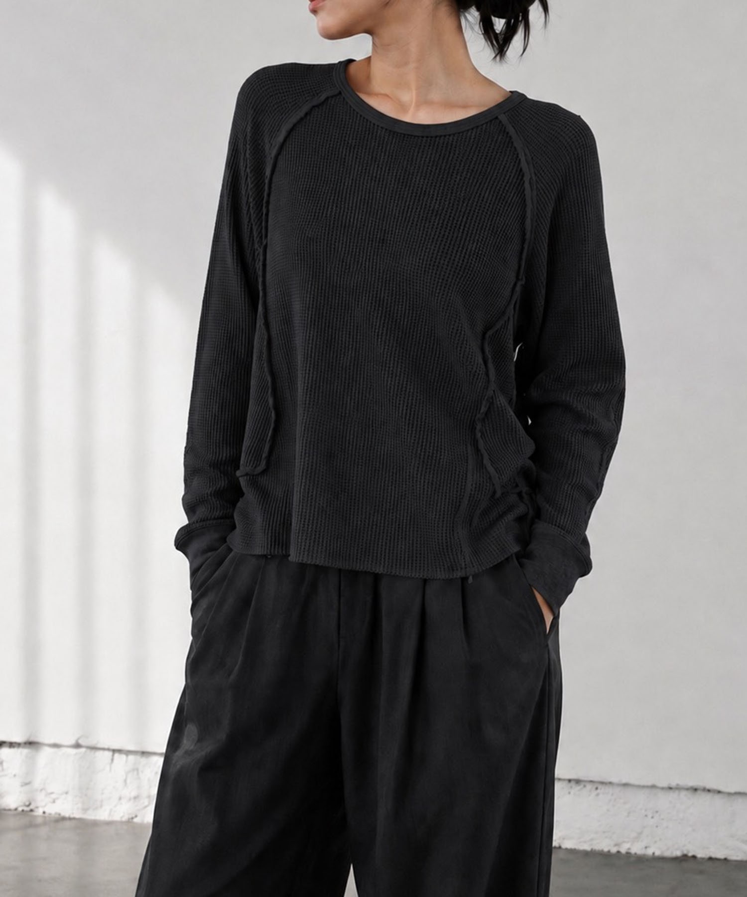 WAFFLE THERMAL LONG SLEEVE TSHIRT NVRFRGT