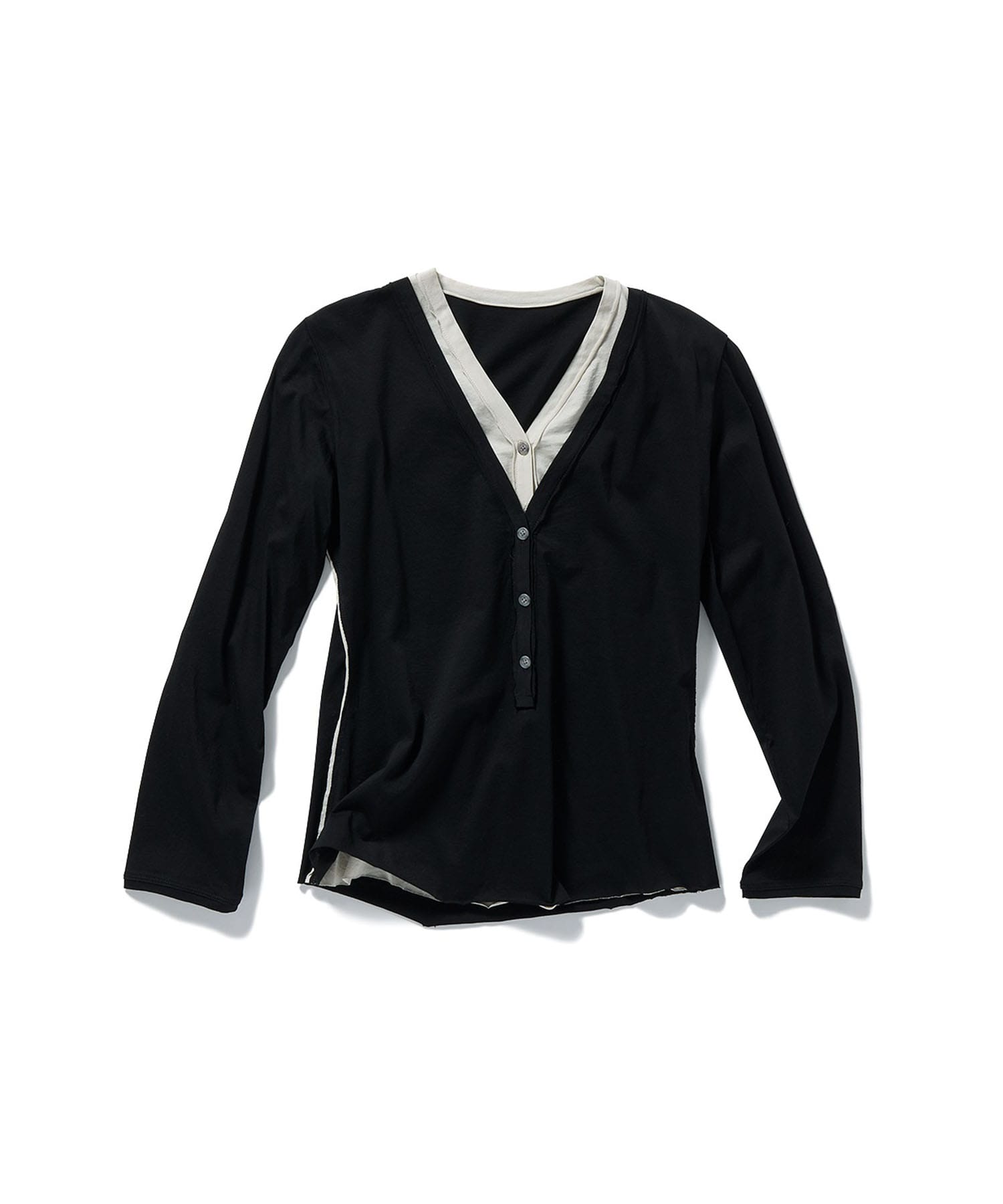 Layerd Henley Long T-Shirt PERVERZE