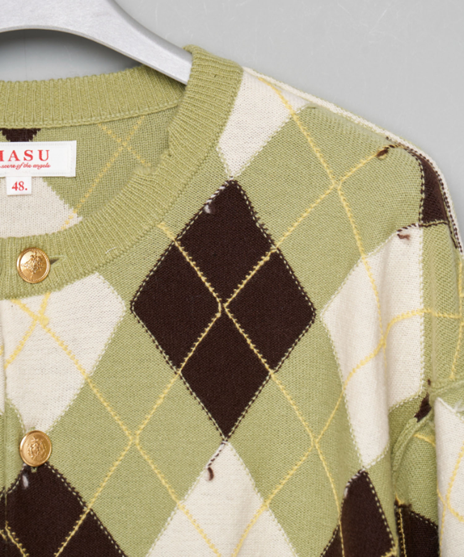 DIAMOND SCRAPED CARDIGAN MASU