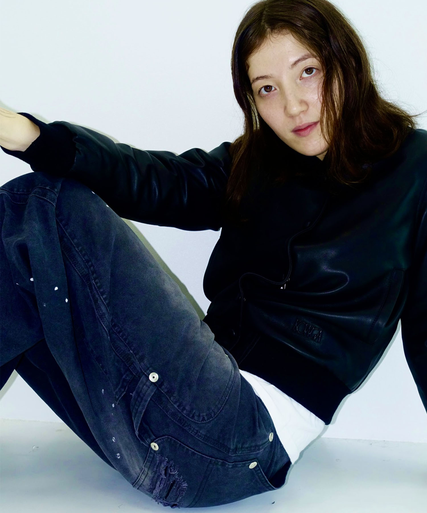 KOWGA×duck double knee curved pants CONZ