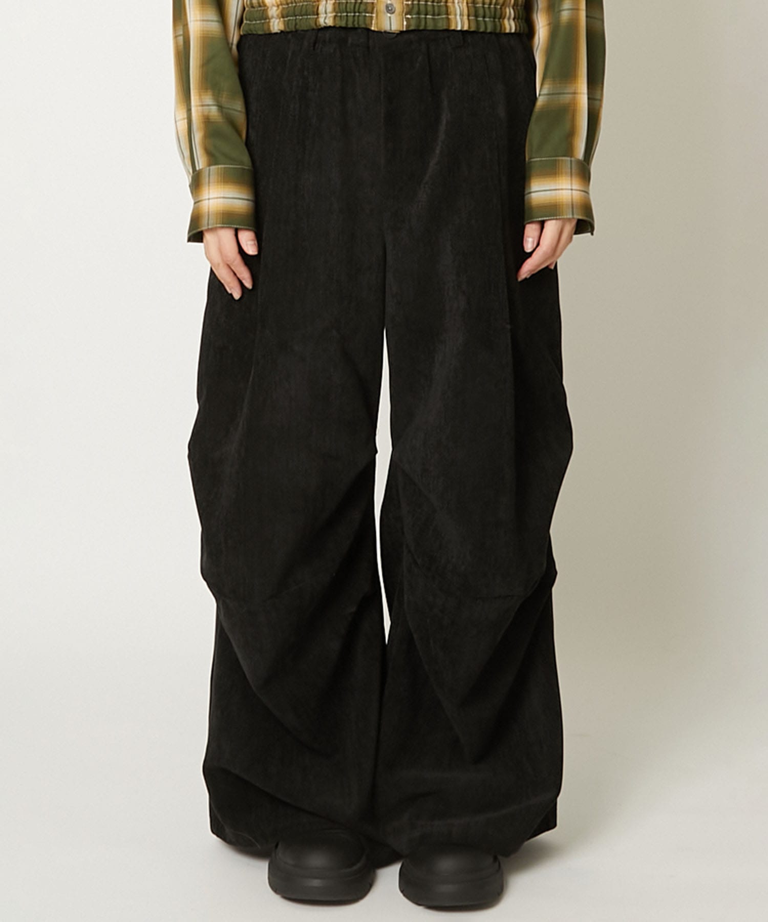 HERRINGBONE VELOUR PANTS TAAKK
