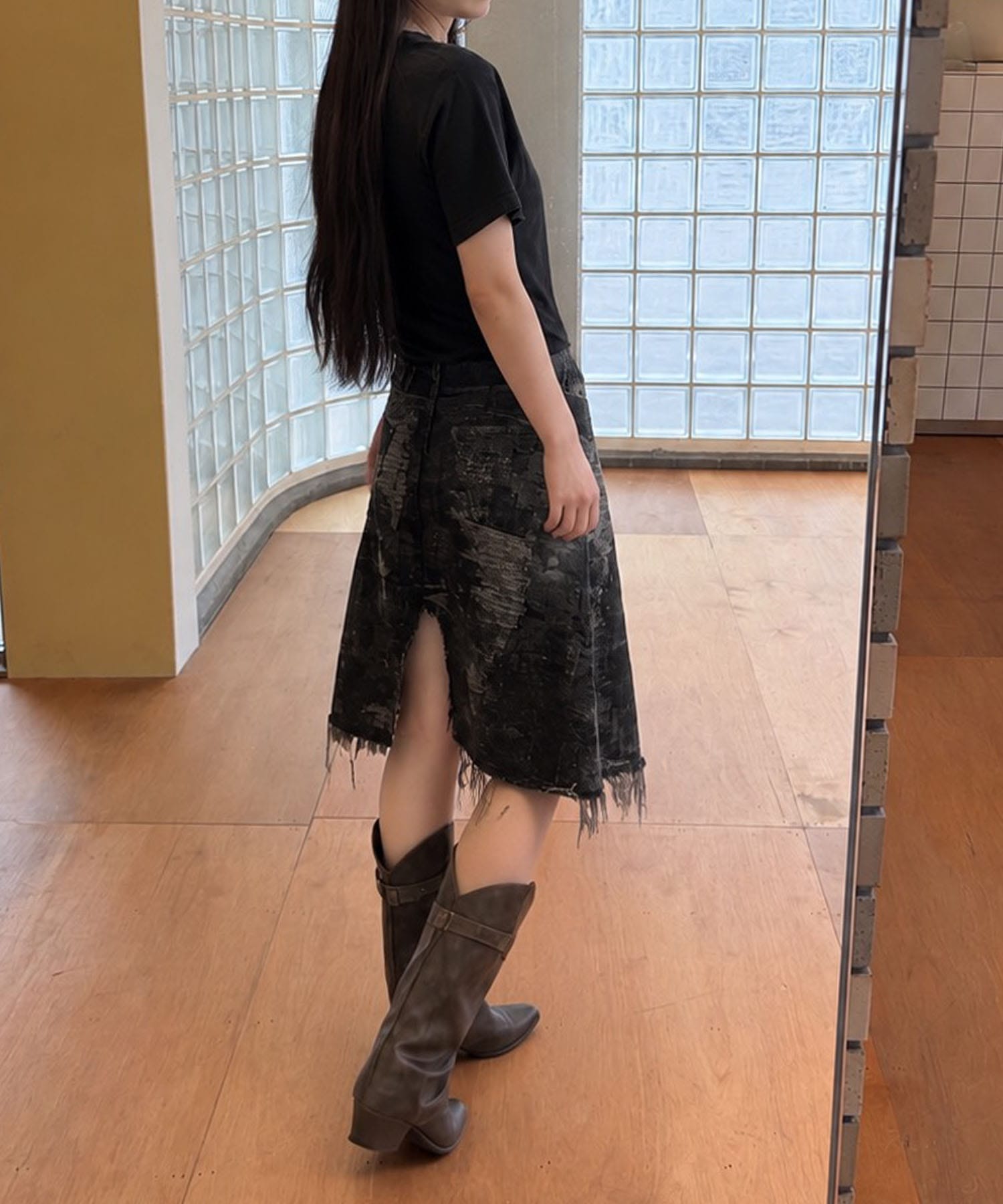 EX.DENIM WRAP SKIRT TAAKK