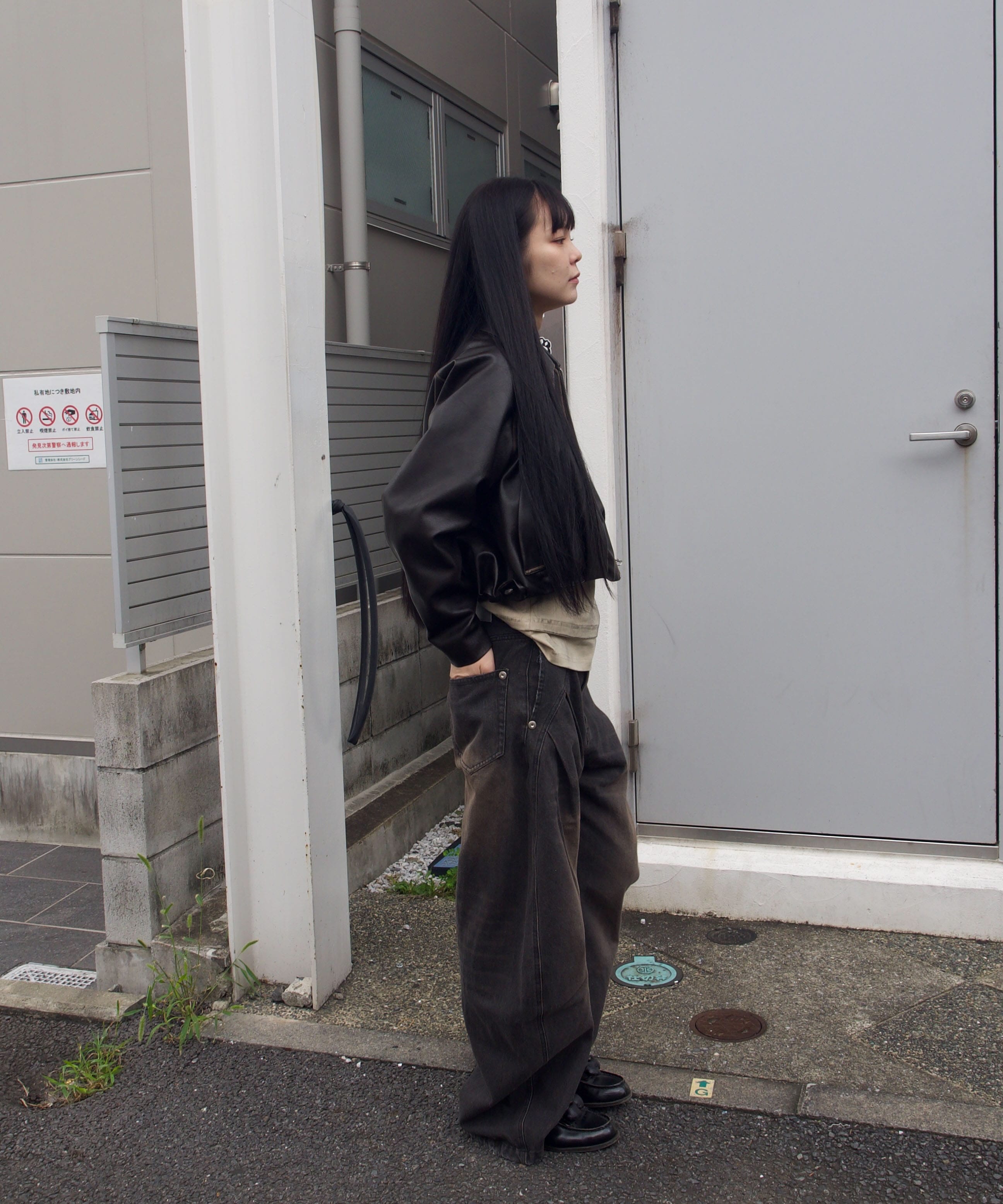 balloon blouson vintage faux leather CONZ