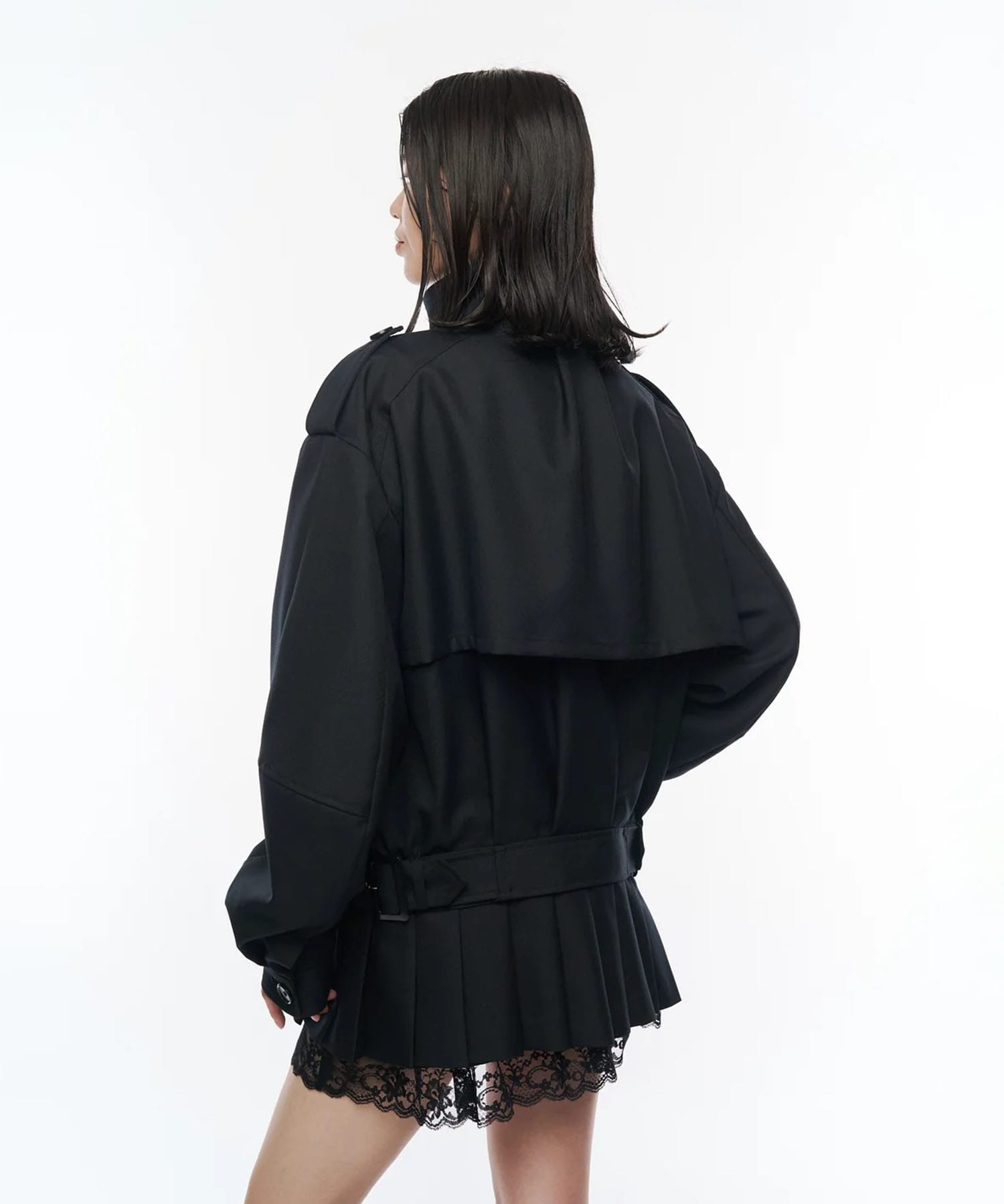 Kilt-Hem Zip Blouson POOLDE