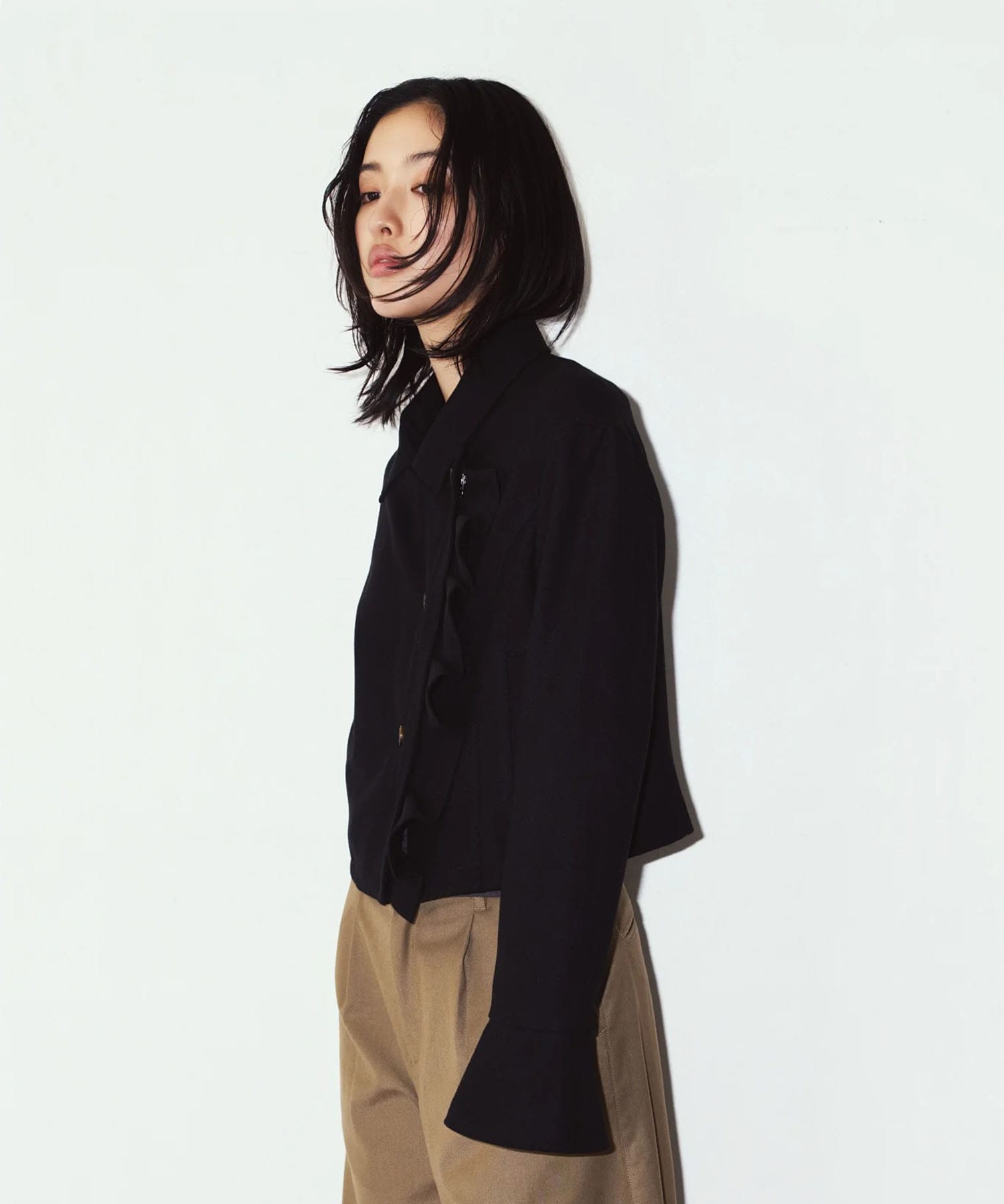 2way cropped frill jacket Knuth Marf