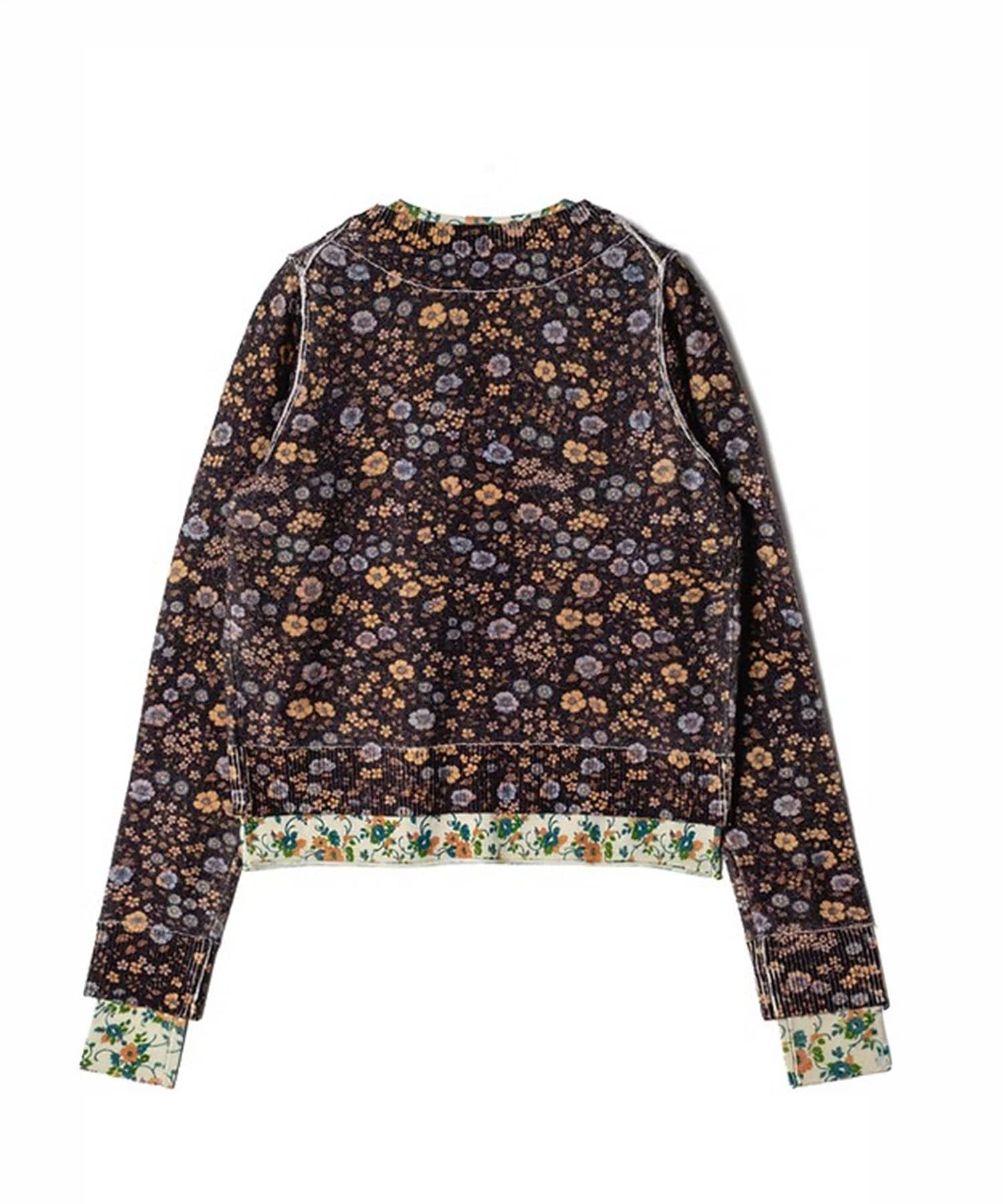 Layered  Pattern Cardigan OPEN SESAME CLUB