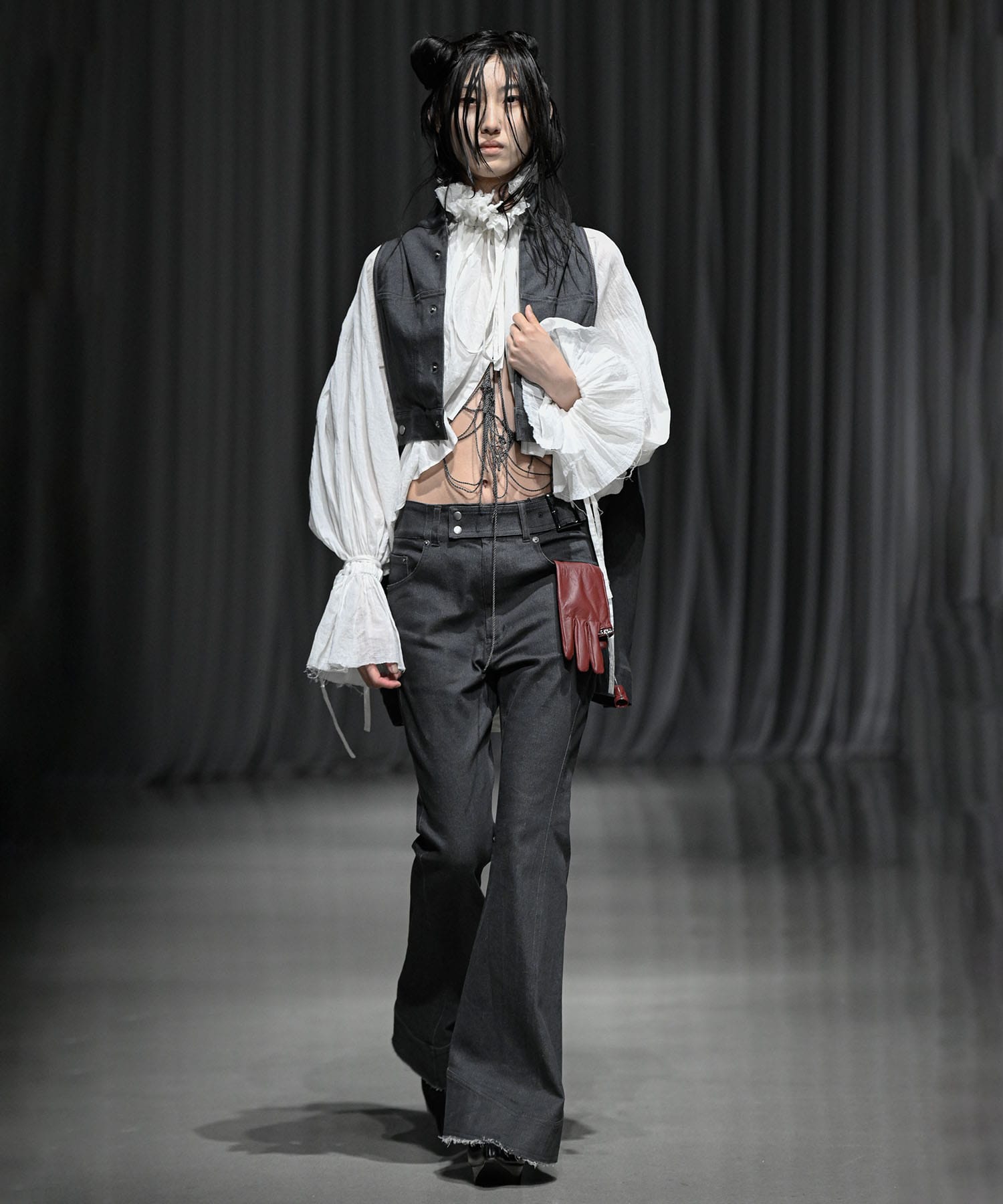 flare denim pants mukcyen