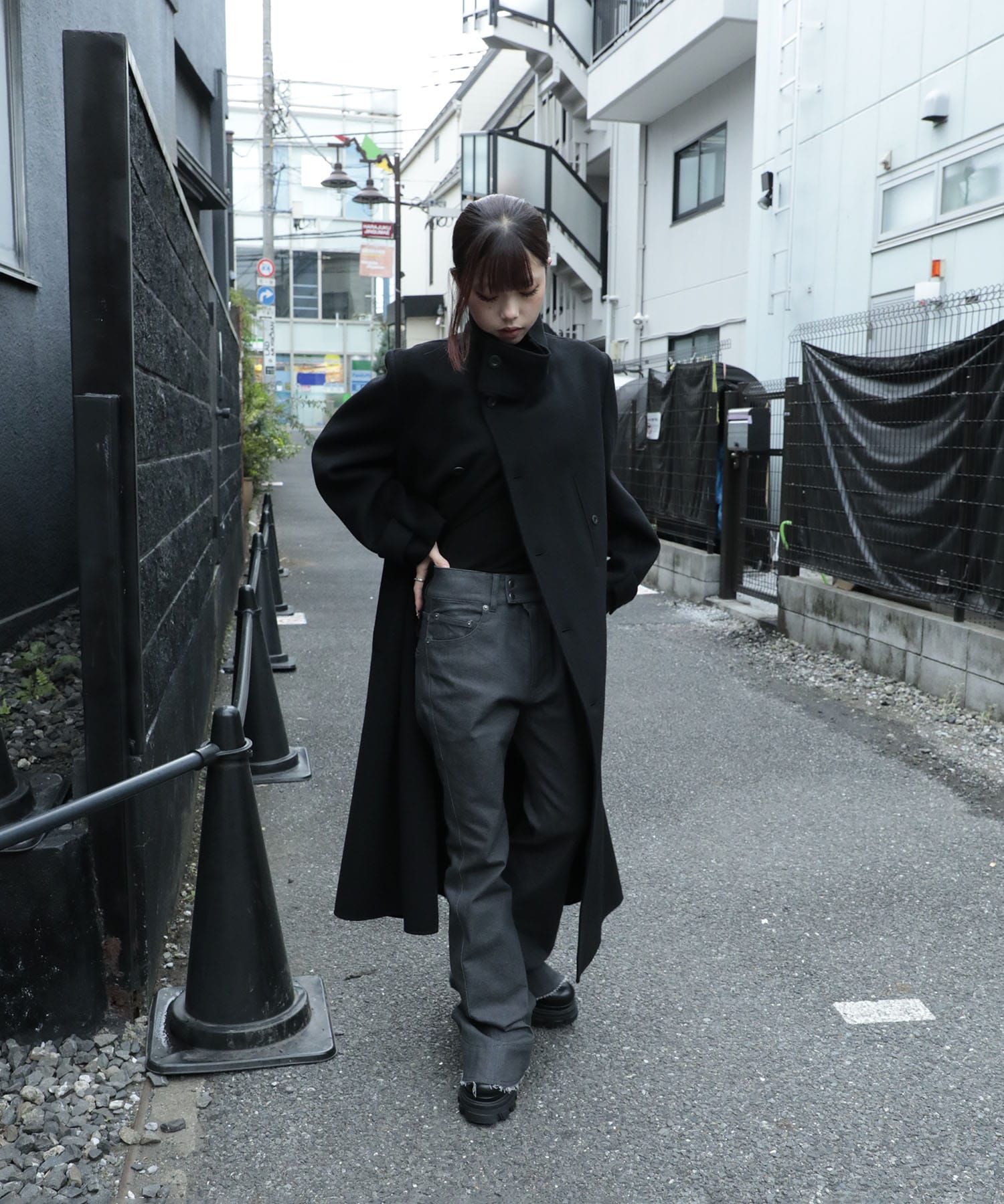 wool cashmere river coat mukcyen