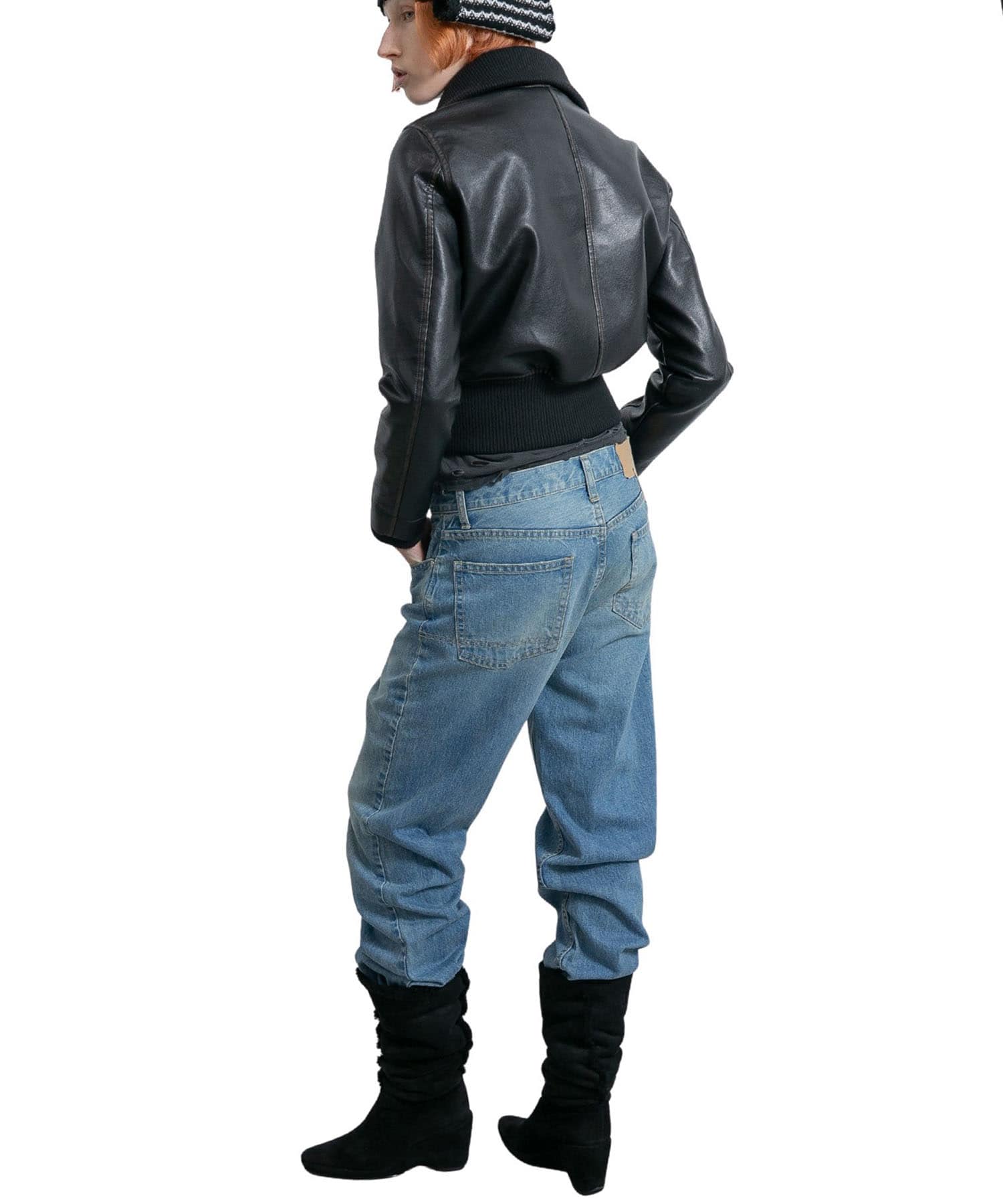 Faded Leather Blouson PERVERZE