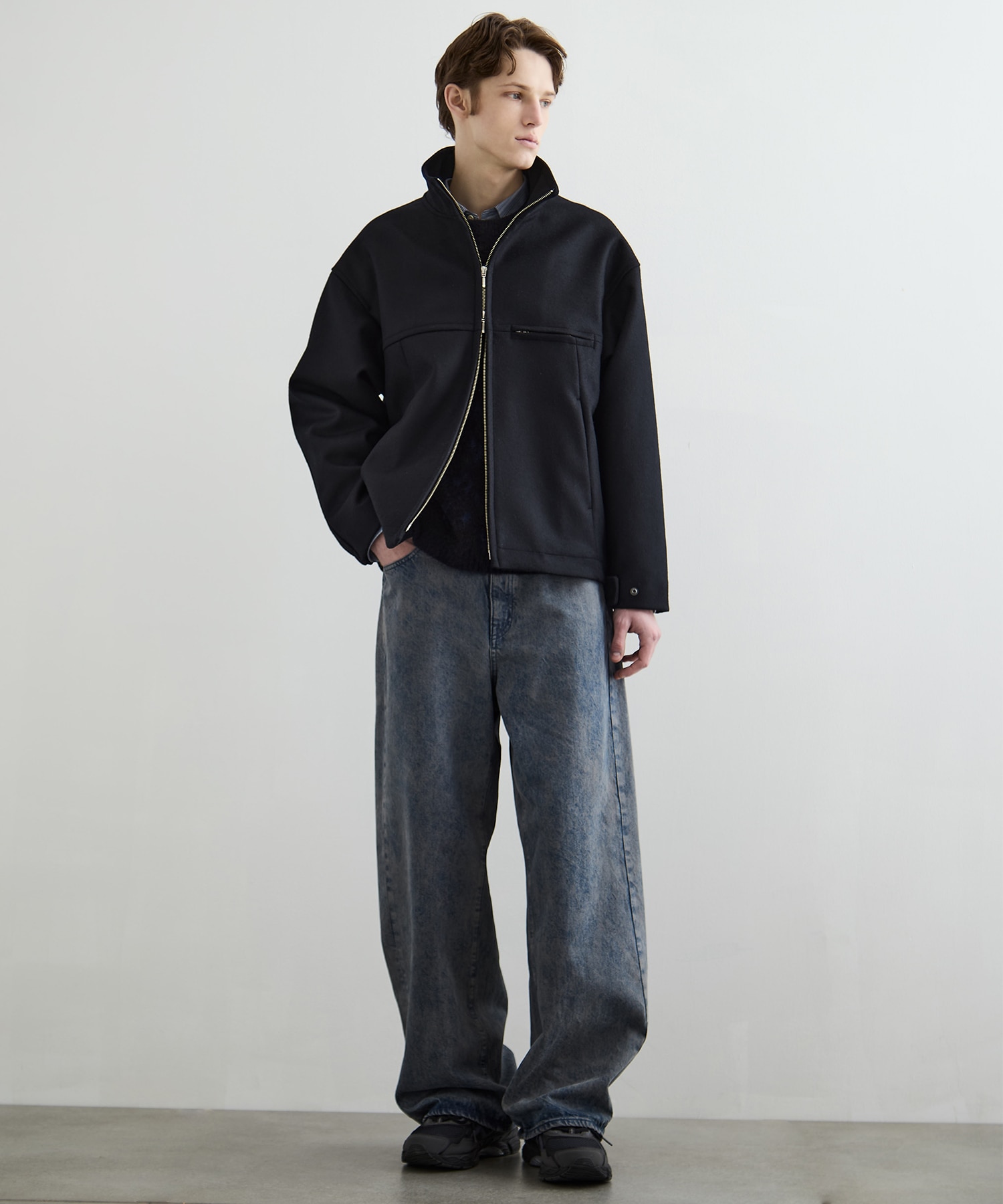 S140 STAND COLLAR ZIP BLOUSON CONZ