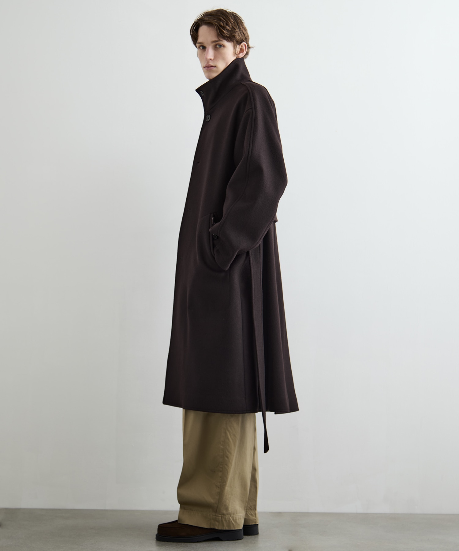 S140 メルトンオーバーサイズスタンドコート CONZ