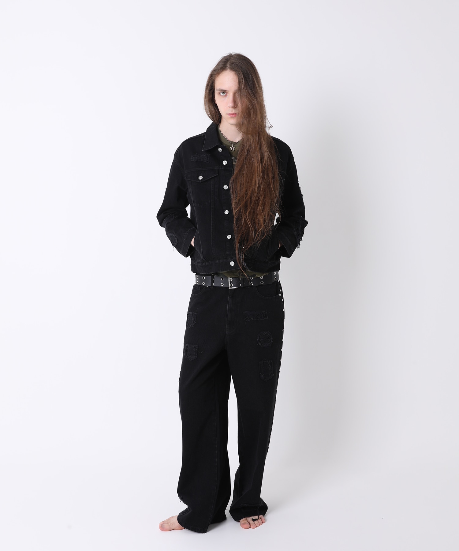 PATCHED DENIM PANTS AFB