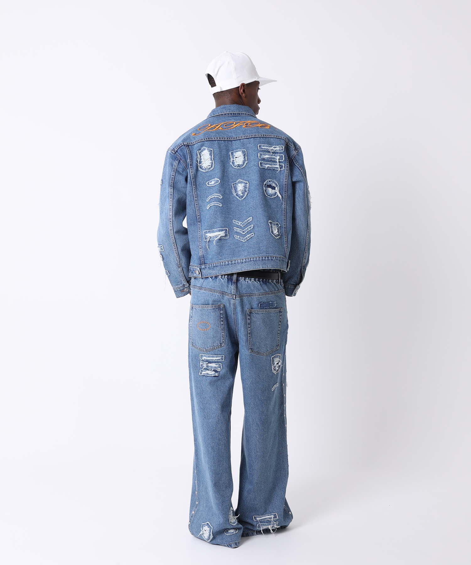 PATCHED DENIM PANTS AFB