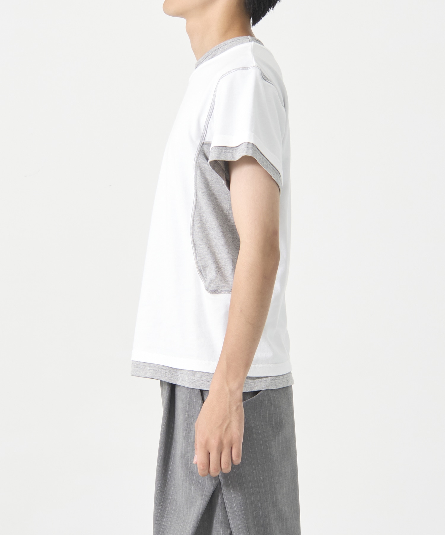 別注 LAYERD SHORT SLEEVE T-SHIRT NVRFRGT