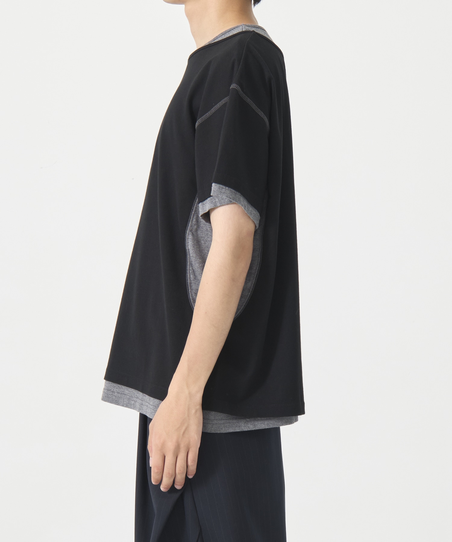 別注 LAYERD SHORT SLEEVE T-SHIRT NVRFRGT