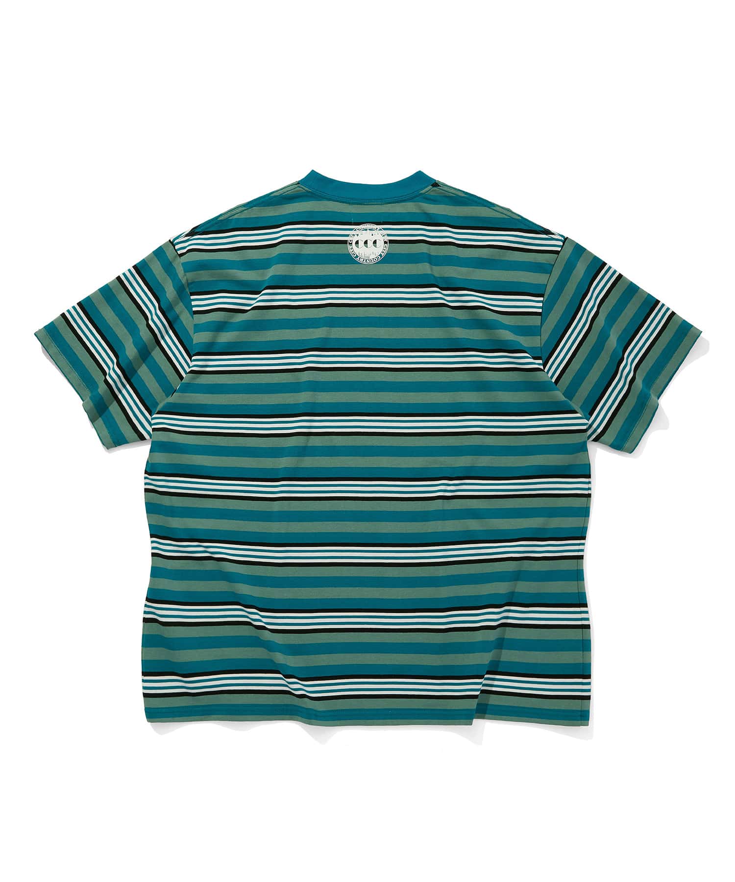 EMBROIDERED LOGO MULTI BORDER T-SHIRT CITY COUNTRY CITY