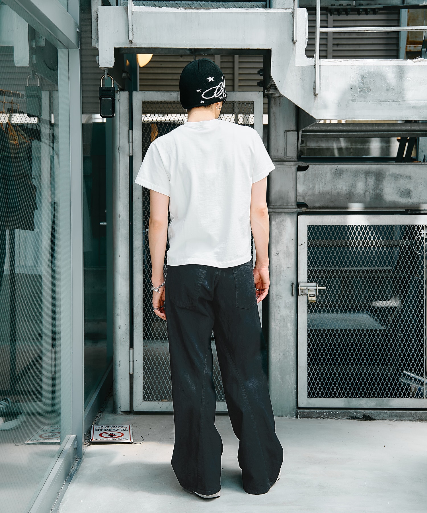 別注　COATING 3D TWISTED WIDE LEG JEANS NVRFRGT
