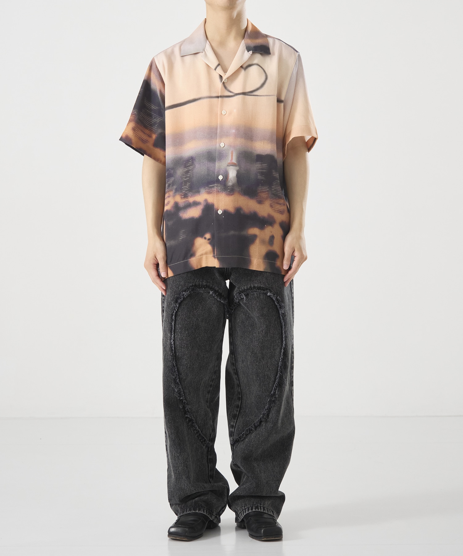 別注 HEART DENIM PANTS carne bollente