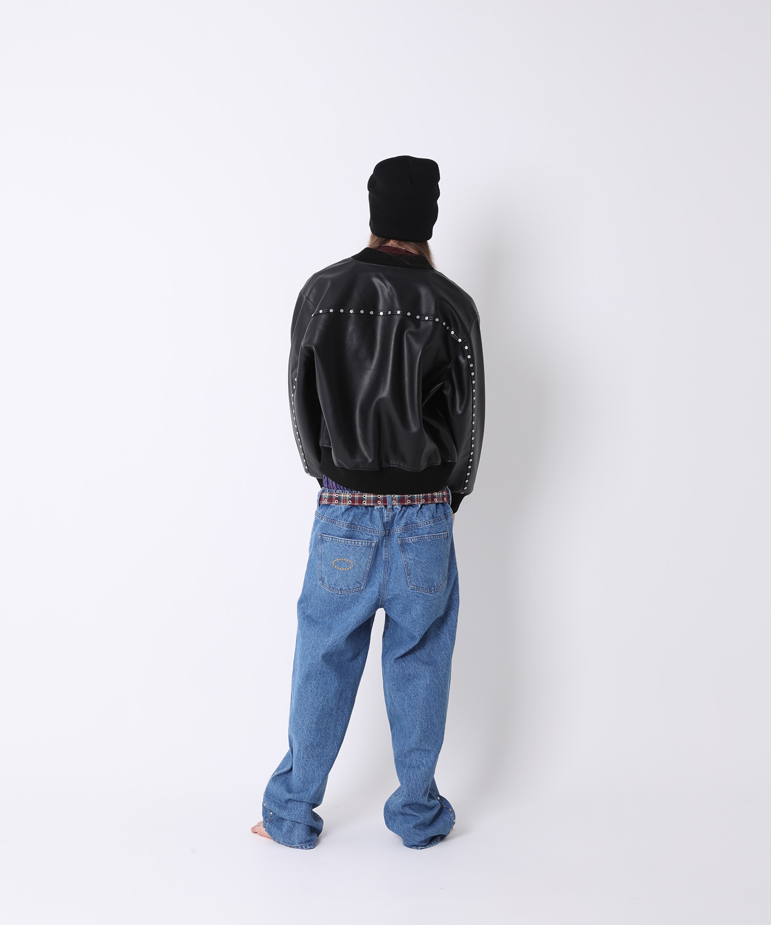STUDDED BOMBER JACKET(L BLACK): AFB: MENS｜CONZ ONLINE STORE