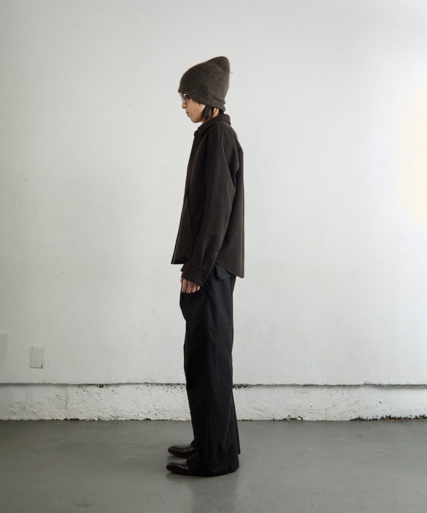 WOOL FLY FRONT LONG SLEEVE SHIRT NVRFRGT